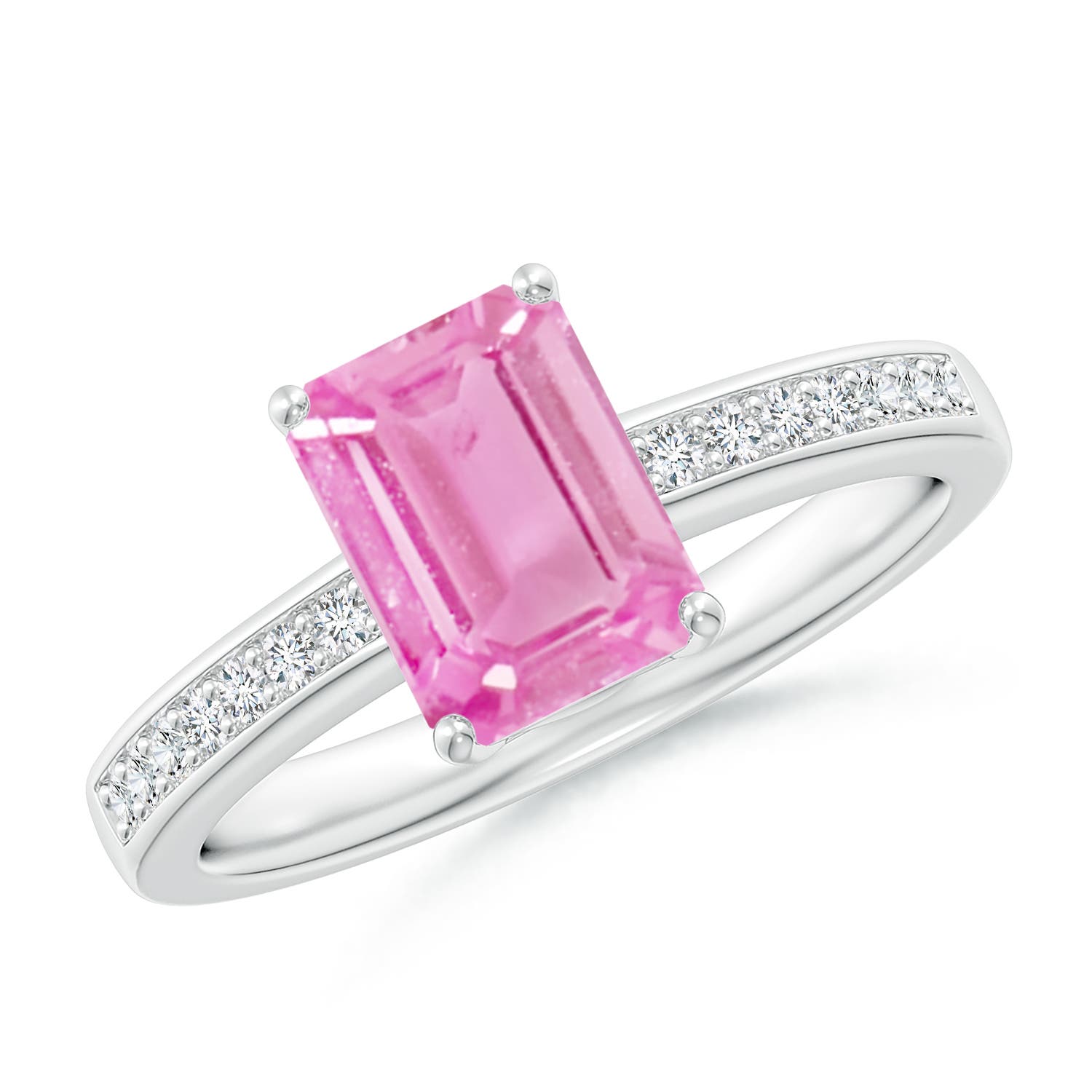 A - Pink Sapphire / 1.64 CT / 14 KT White Gold