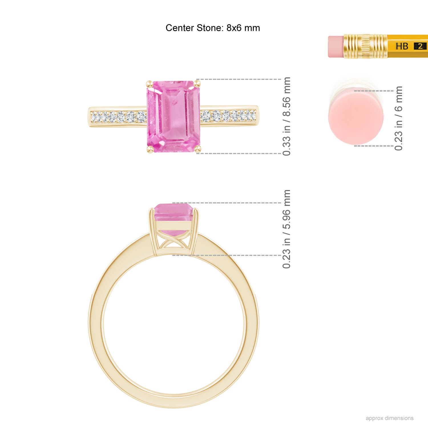 A - Pink Sapphire / 1.64 CT / 14 KT Yellow Gold