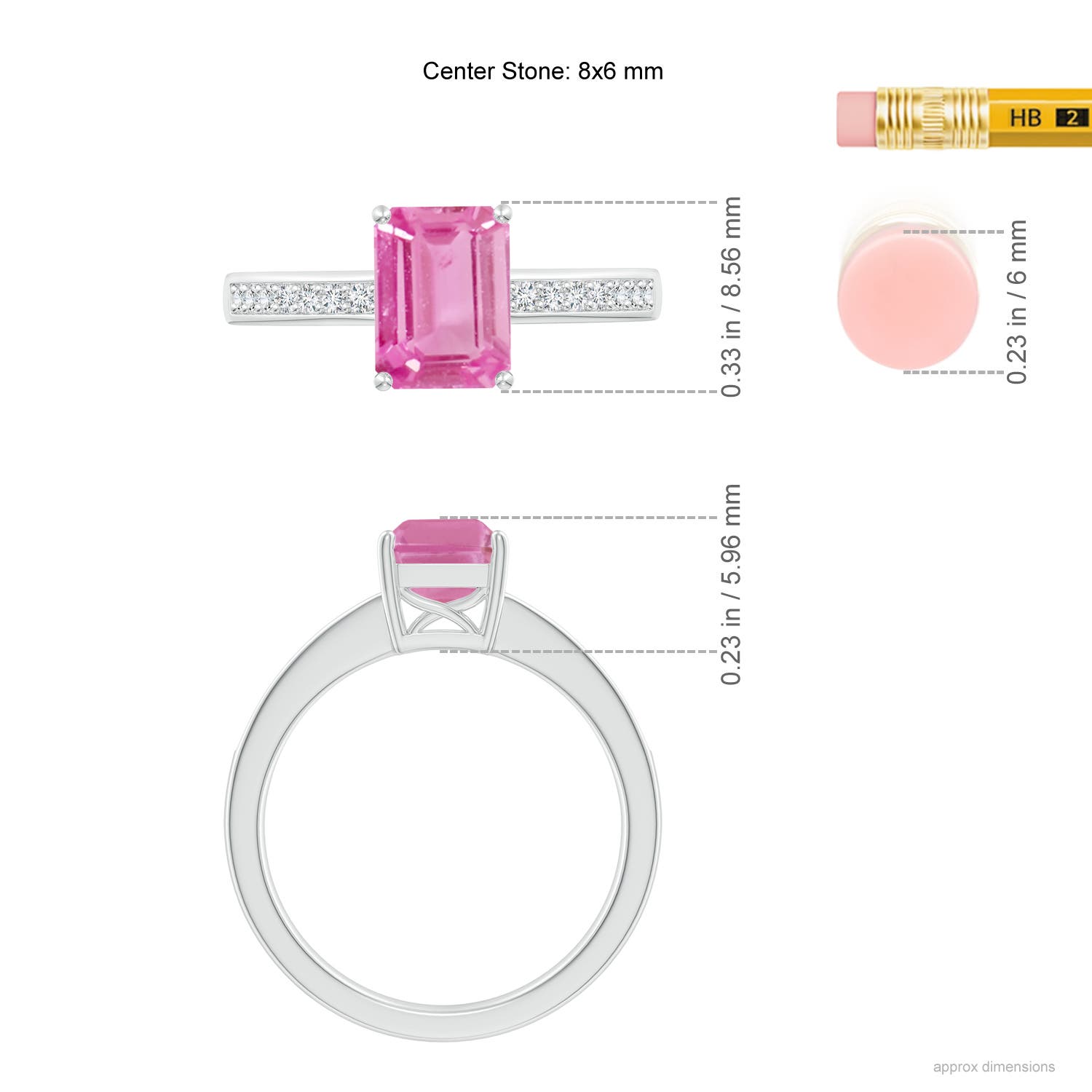 AA - Pink Sapphire / 1.64 CT / 14 KT White Gold