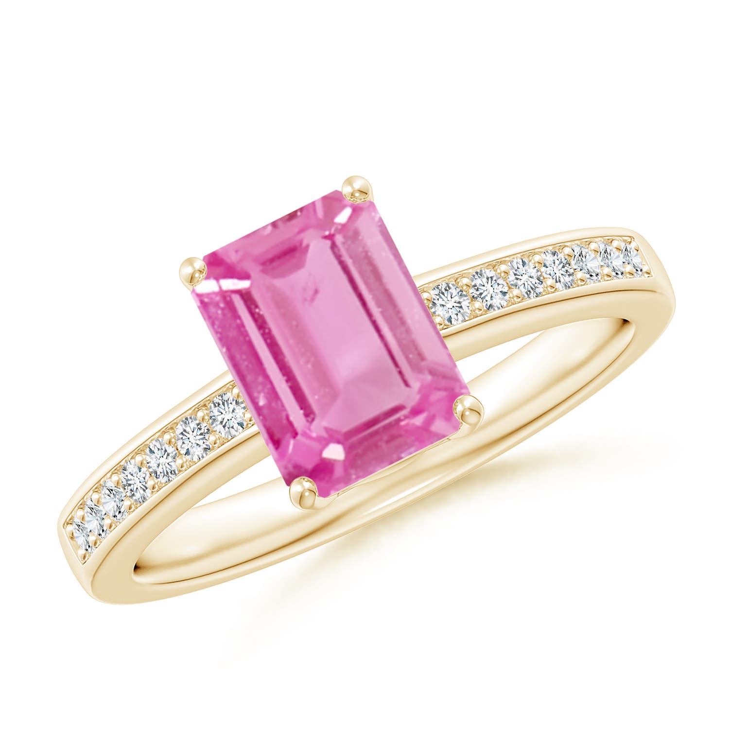 AA - Pink Sapphire / 1.64 CT / 14 KT Yellow Gold