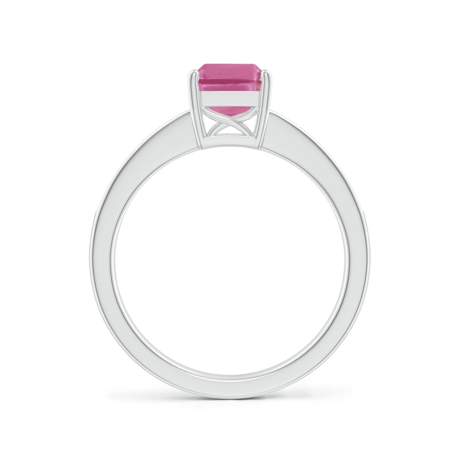 8x6mm AAA Octagonal Pink Sapphire Cocktail Ring with Diamonds in P950 Platinum side-1