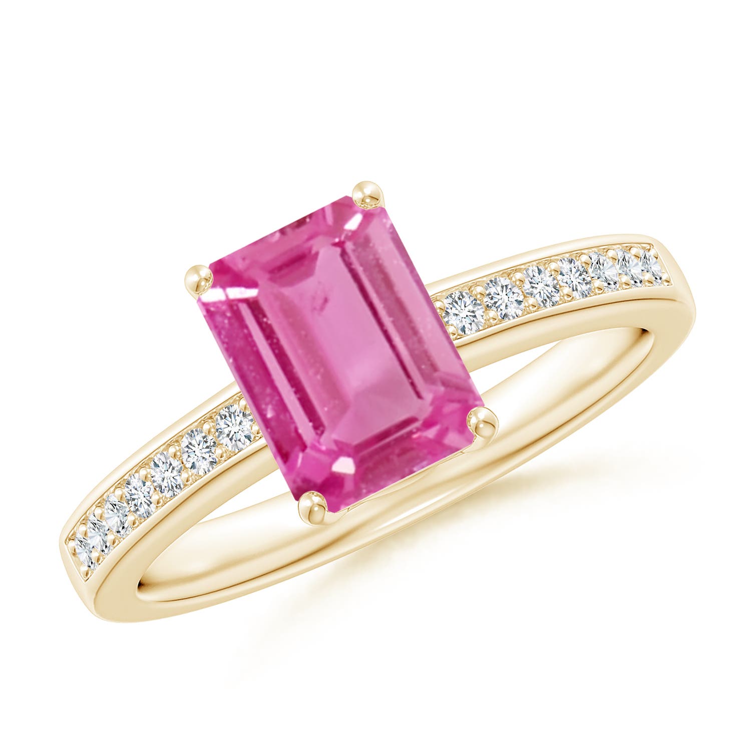 AAA - Pink Sapphire / 1.64 CT / 14 KT Yellow Gold