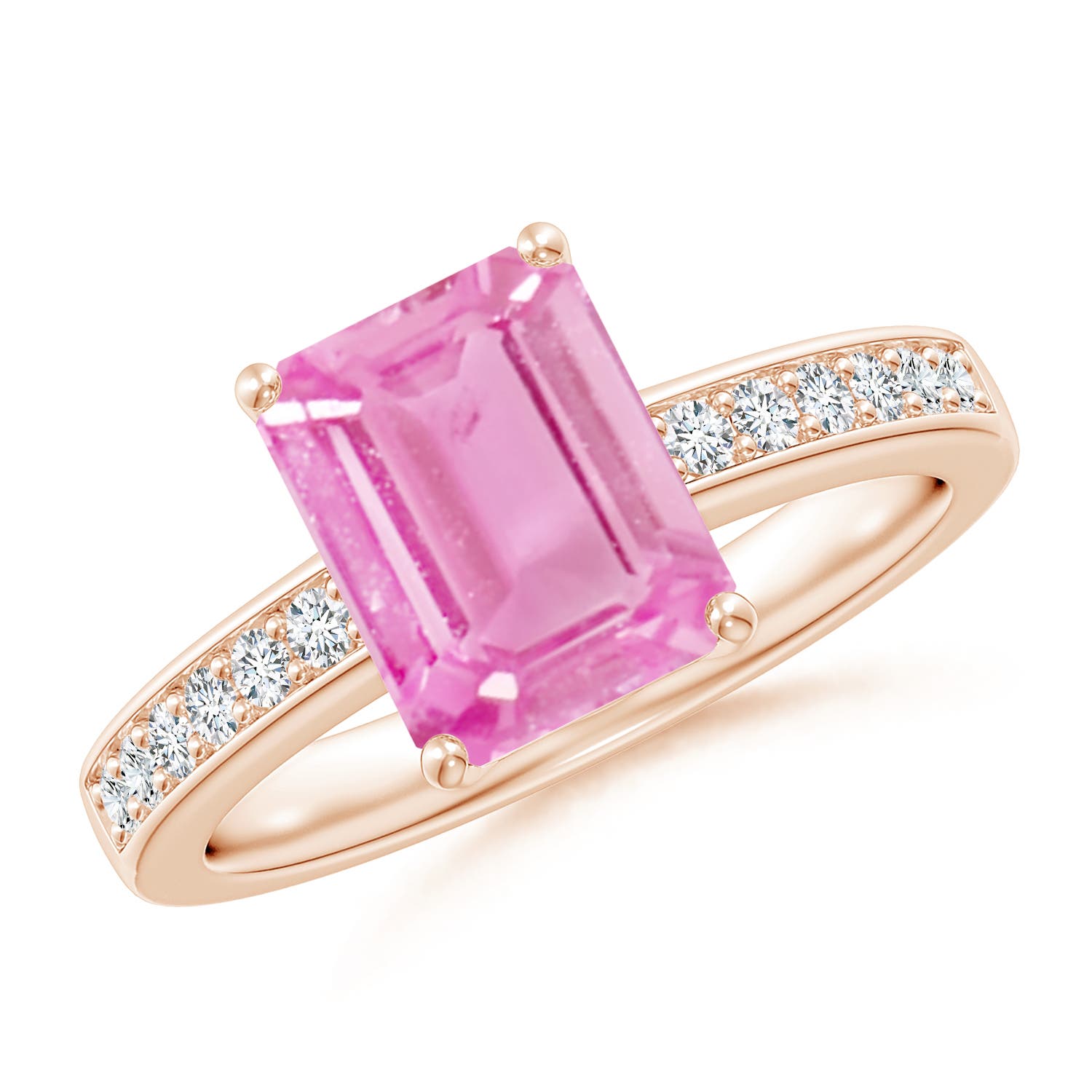 A - Pink Sapphire / 2.14 CT / 14 KT Rose Gold