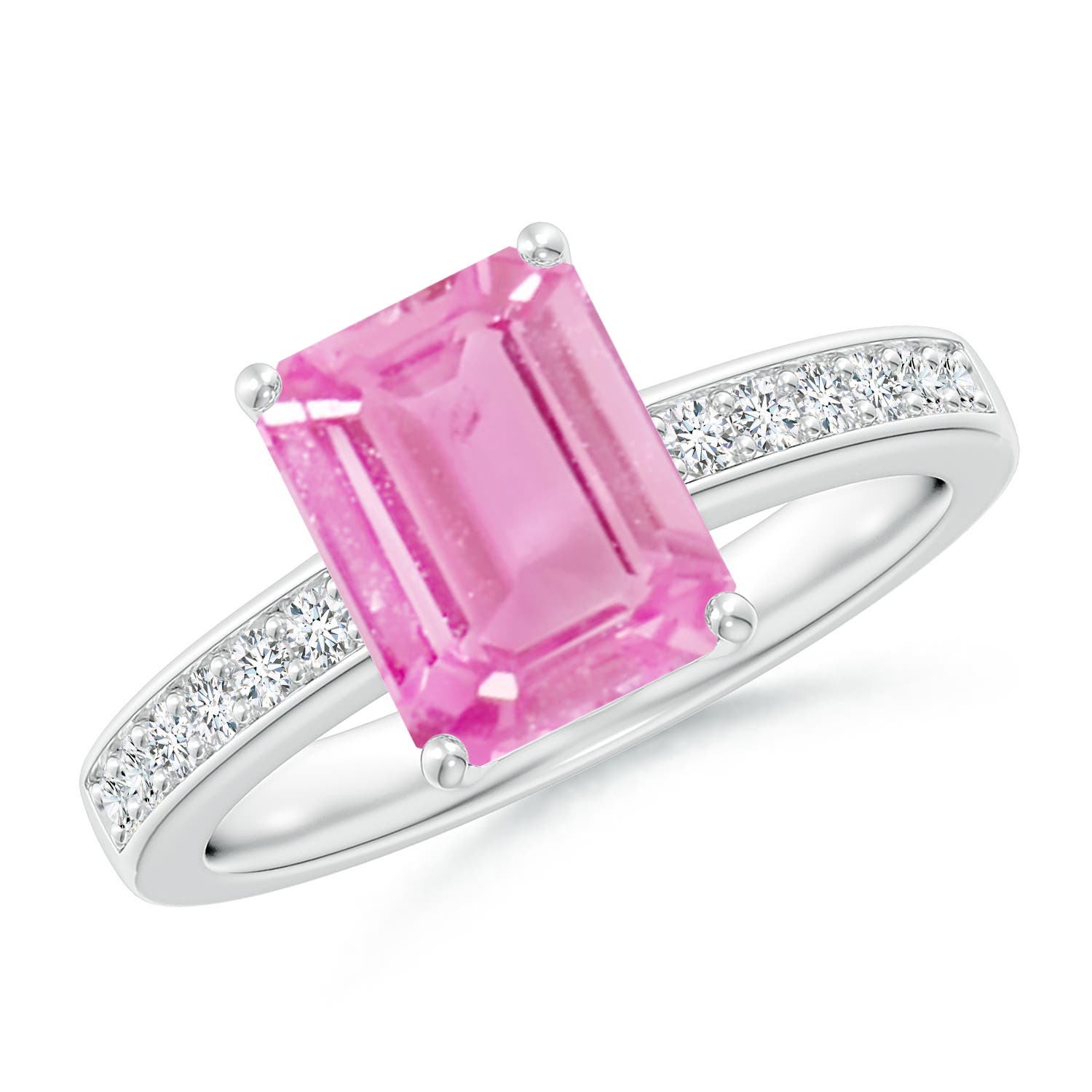 A - Pink Sapphire / 2.14 CT / 14 KT White Gold