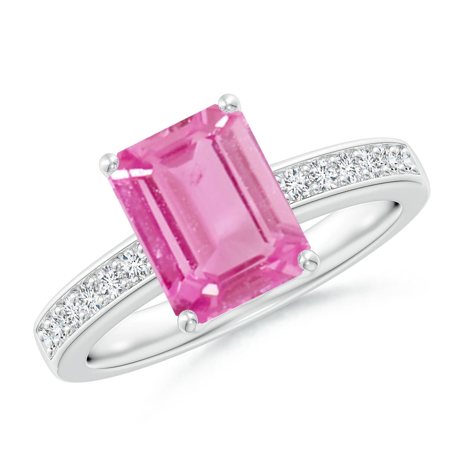 AA - Pink Sapphire / 2.14 CT / 14 KT White Gold