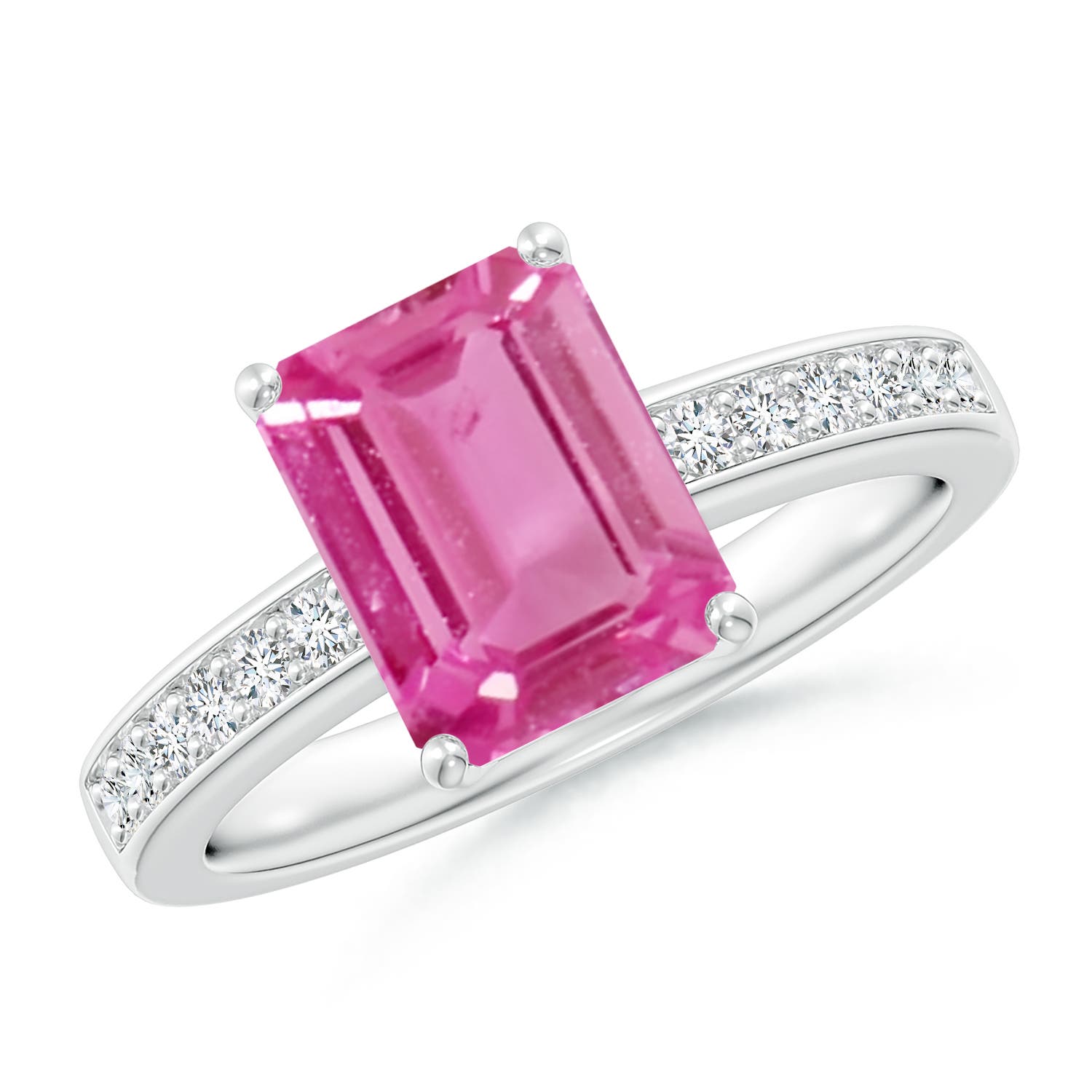 AAA - Pink Sapphire / 2.14 CT / 14 KT White Gold