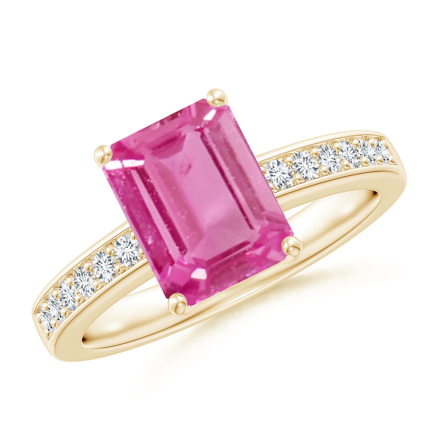 AAA - Pink Sapphire / 2.14 CT / 14 KT Yellow Gold