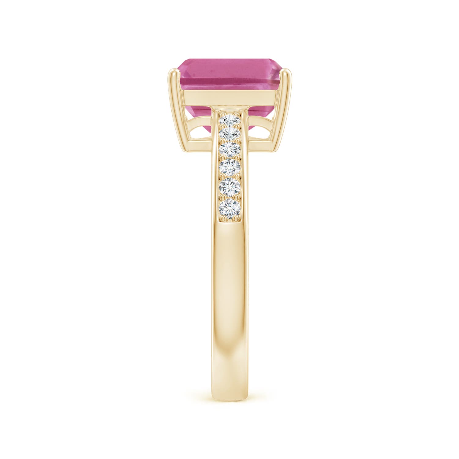 AAA - Pink Sapphire / 2.14 CT / 14 KT Yellow Gold