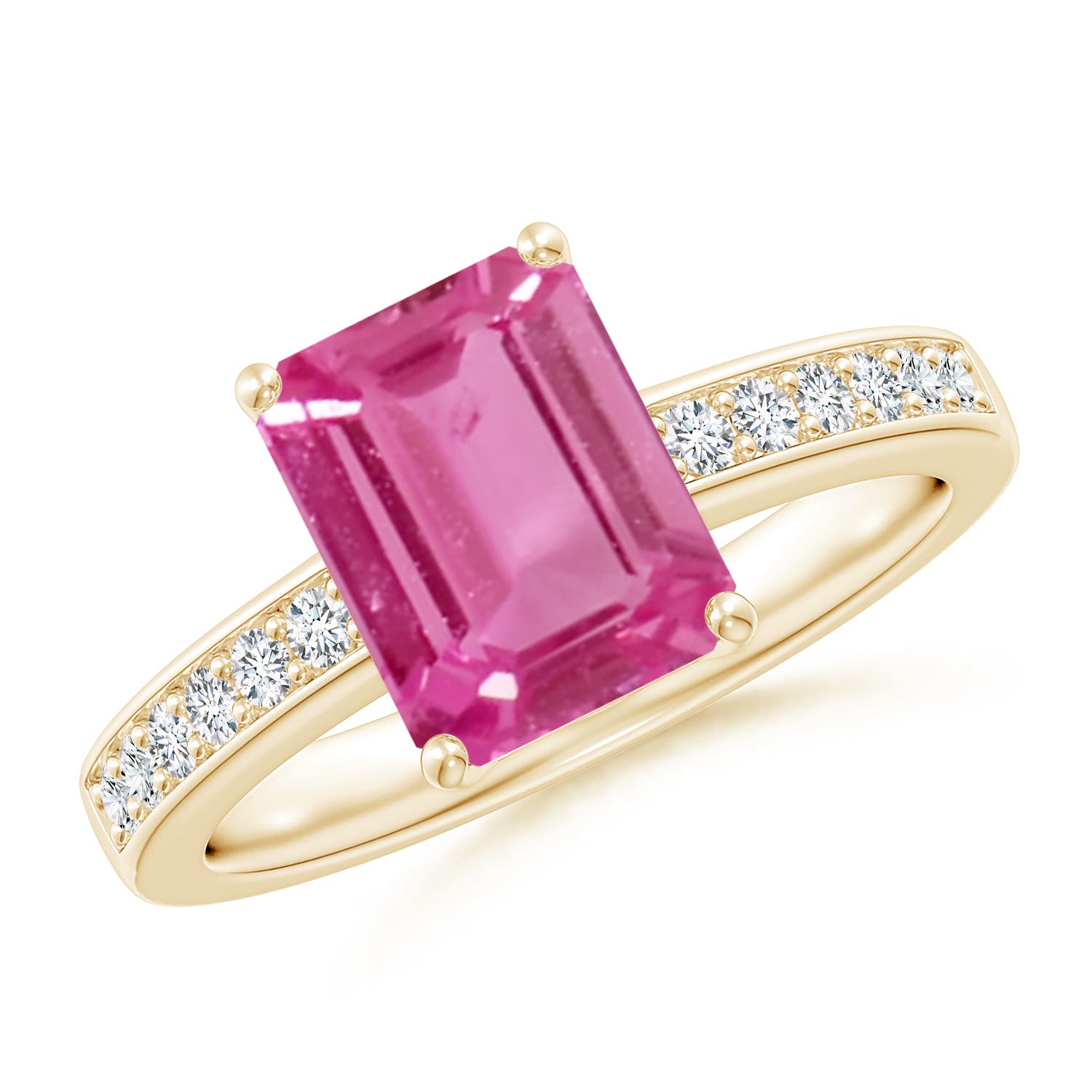 AAAA - Pink Sapphire / 2.14 CT / 14 KT Yellow Gold