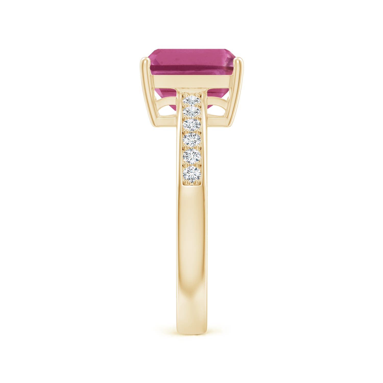 AAAA - Pink Sapphire / 2.14 CT / 14 KT Yellow Gold