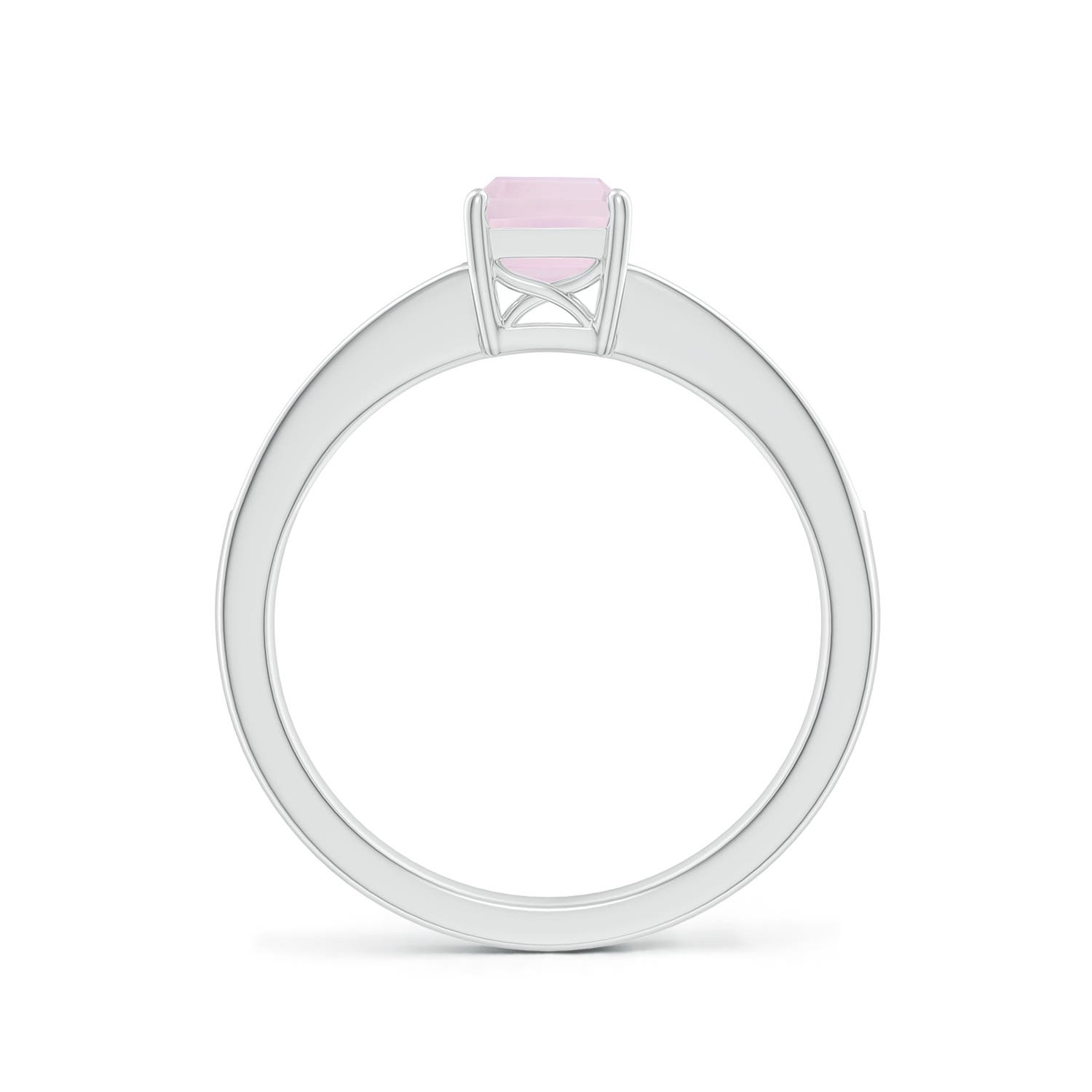 A - Rose Quartz / 0.98 CT / 14 KT White Gold