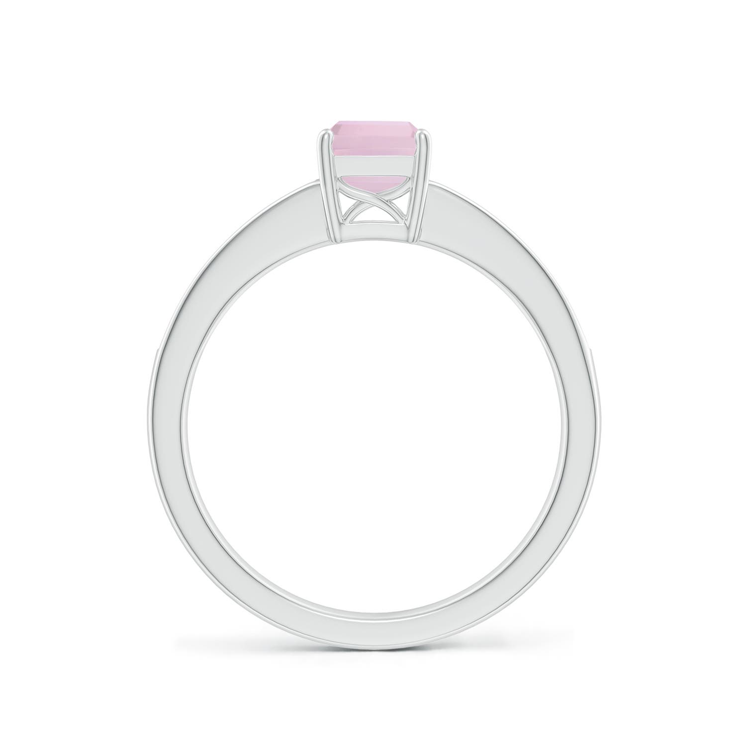 AAA - Rose Quartz / 0.98 CT / 14 KT White Gold