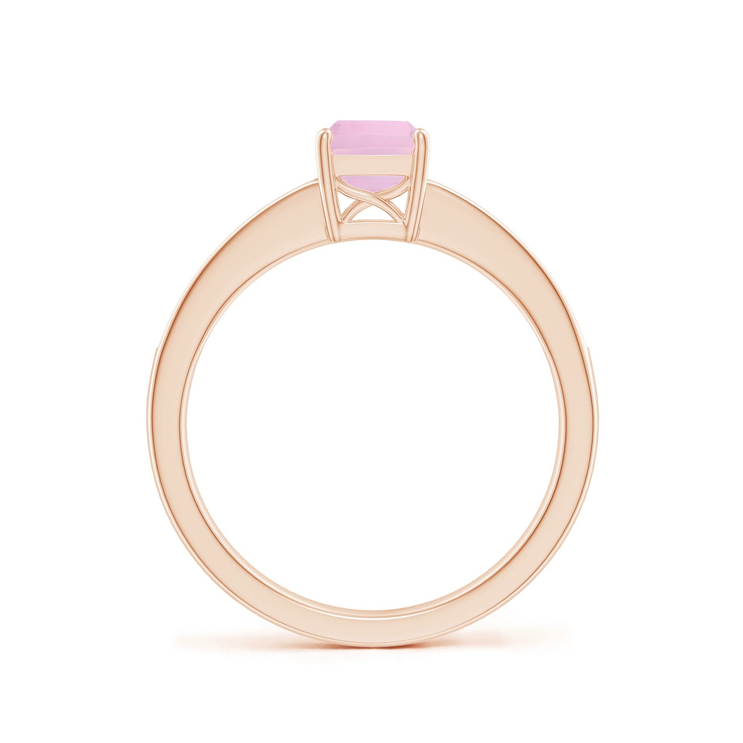 AAAA - Rose Quartz / 0.98 CT / 14 KT Rose Gold