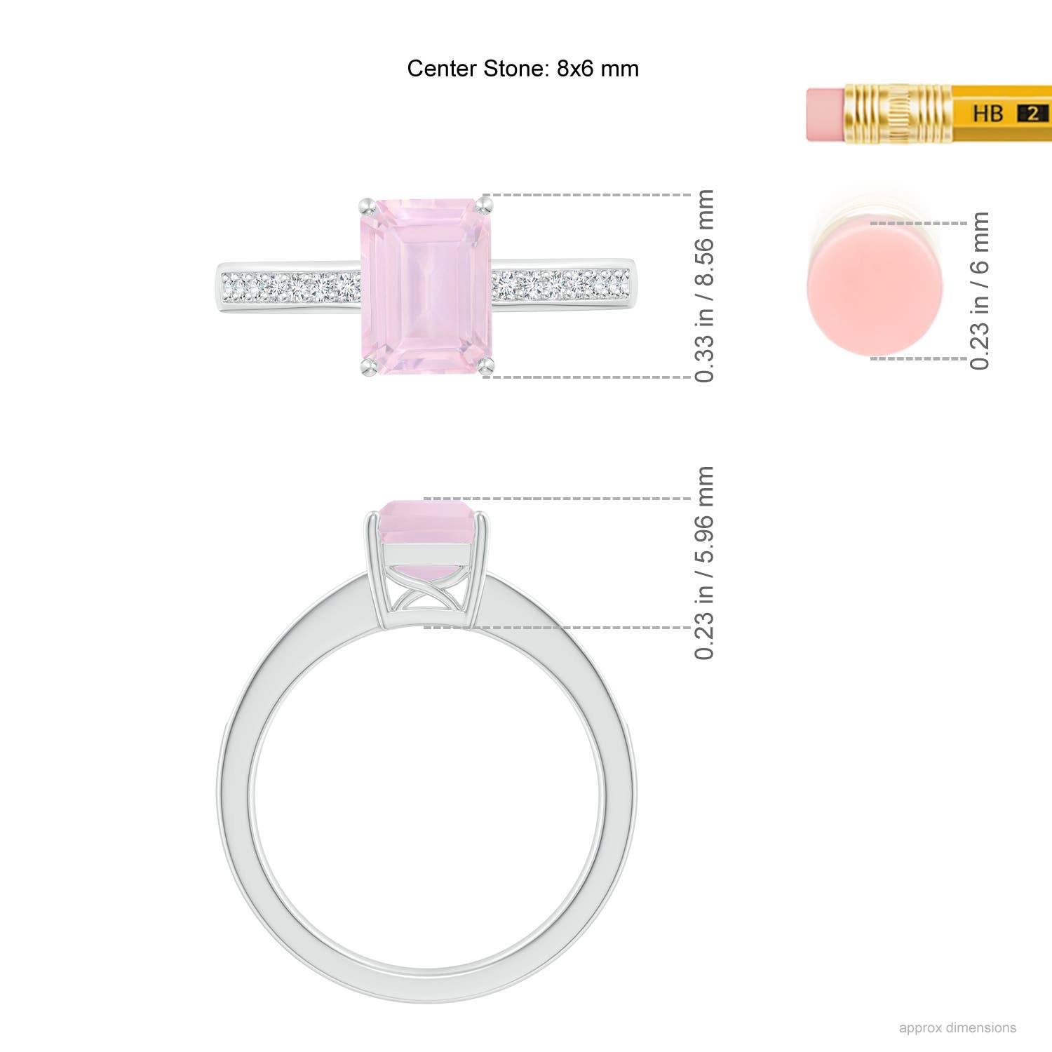 AA - Rose Quartz / 1.69 CT / 14 KT White Gold