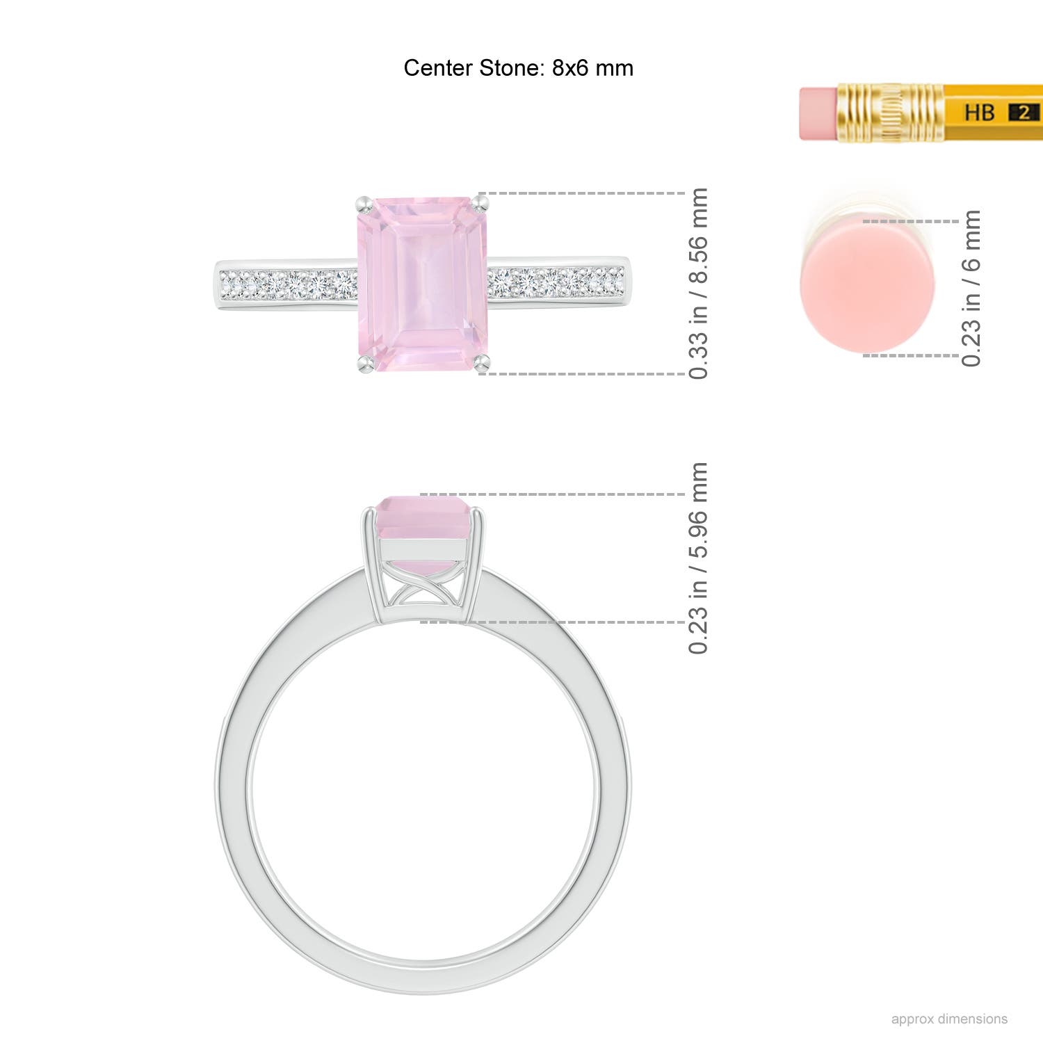 AAA - Rose Quartz / 1.69 CT / 14 KT White Gold