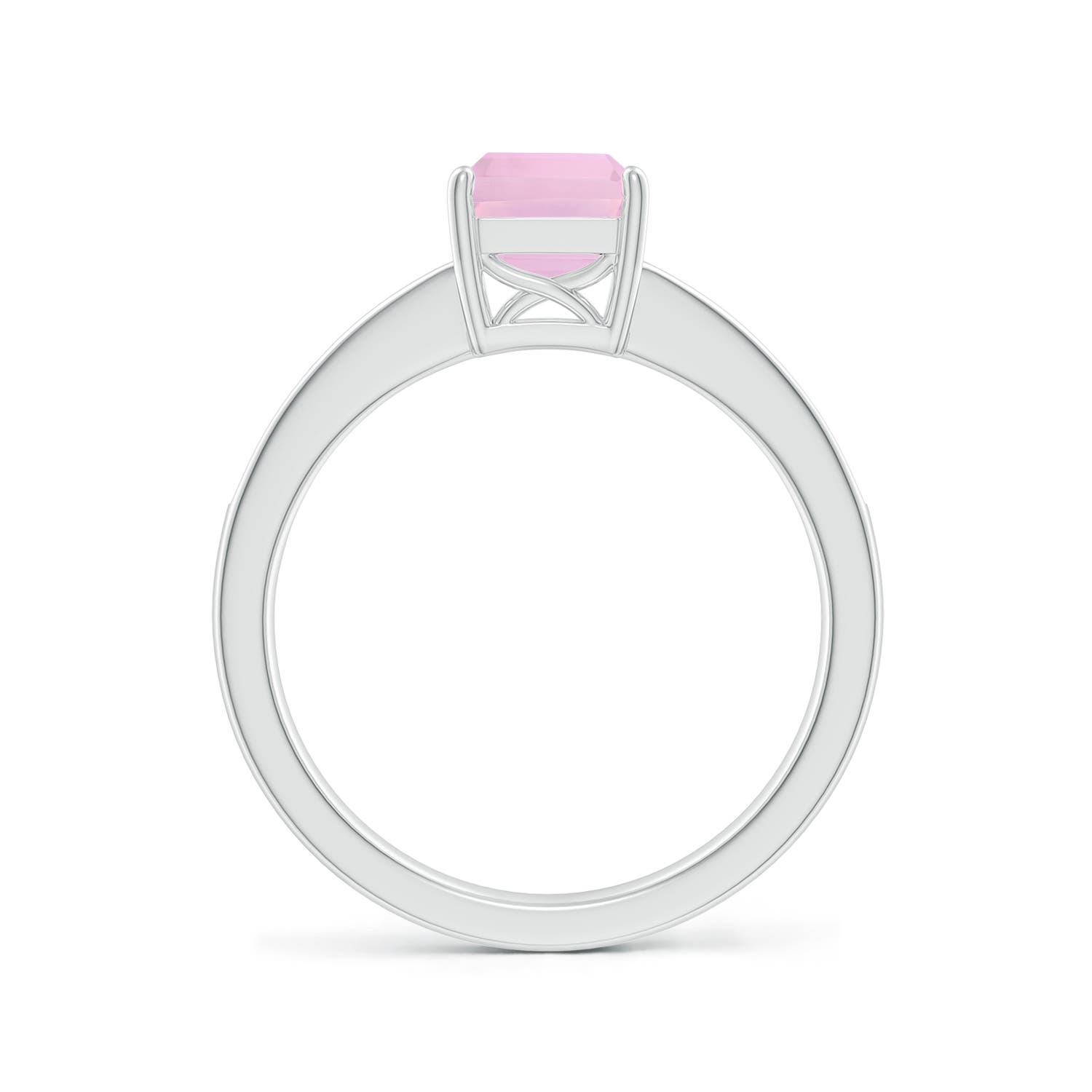 AAAA - Rose Quartz / 1.69 CT / 14 KT White Gold