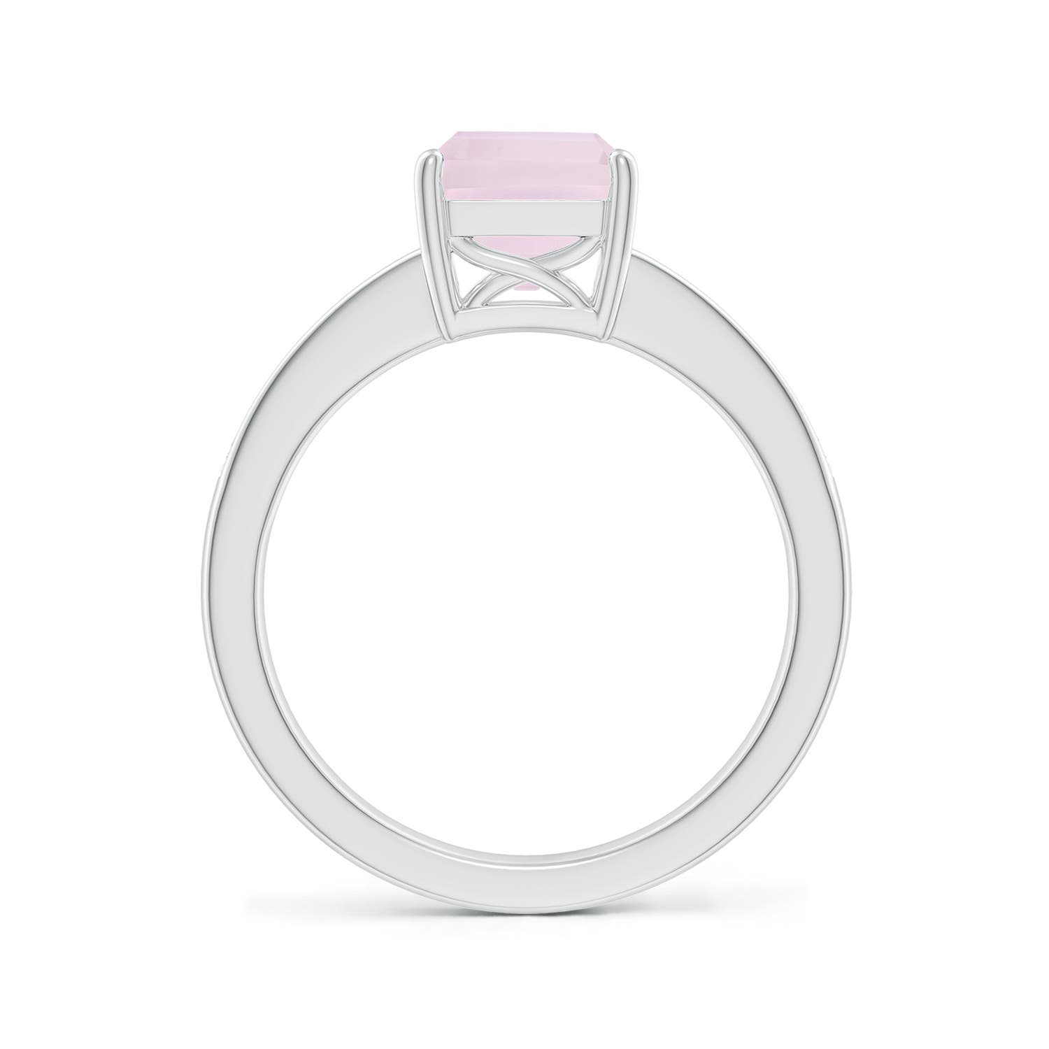 A - Rose Quartz / 2.34 CT / 14 KT White Gold