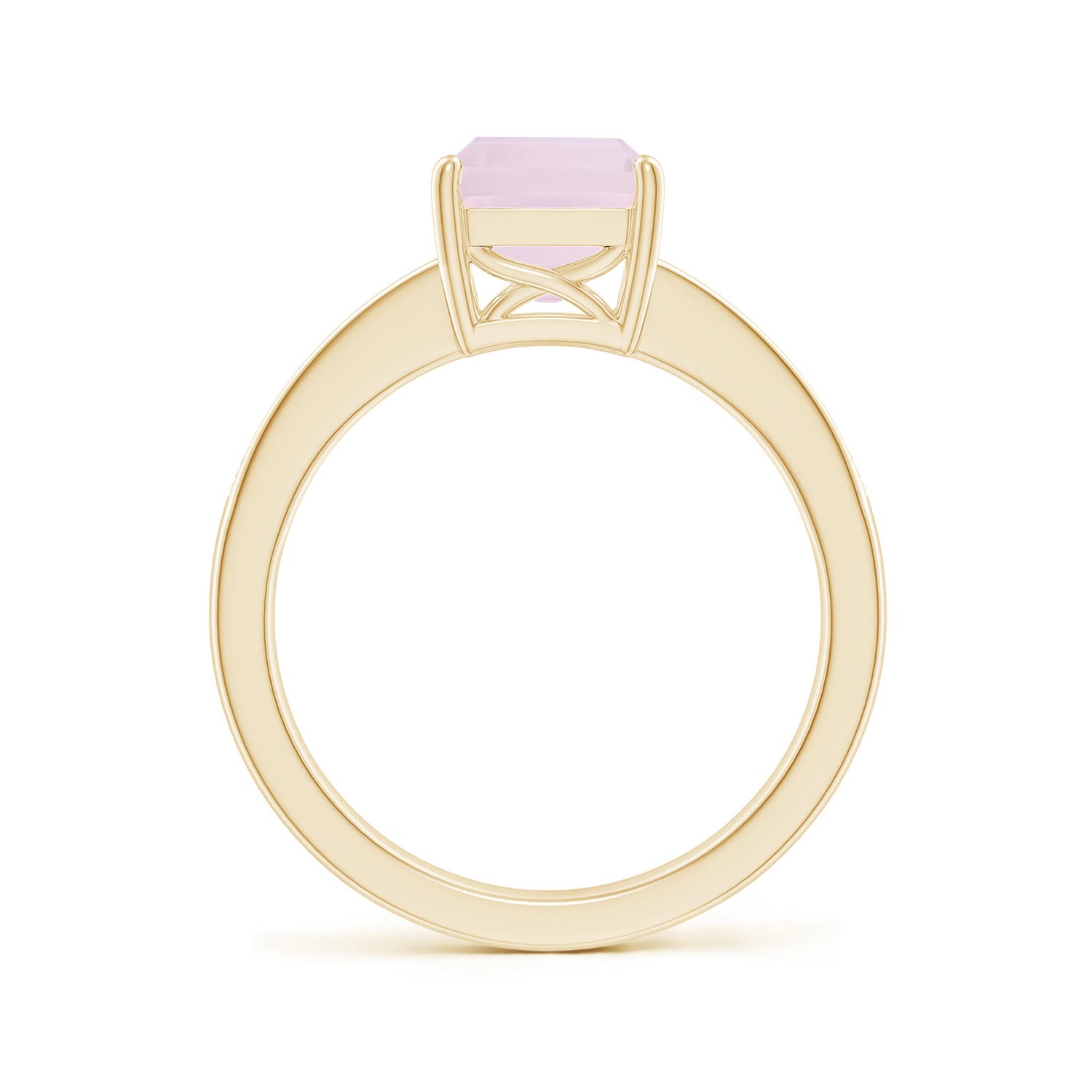 A - Rose Quartz / 2.34 CT / 14 KT Yellow Gold