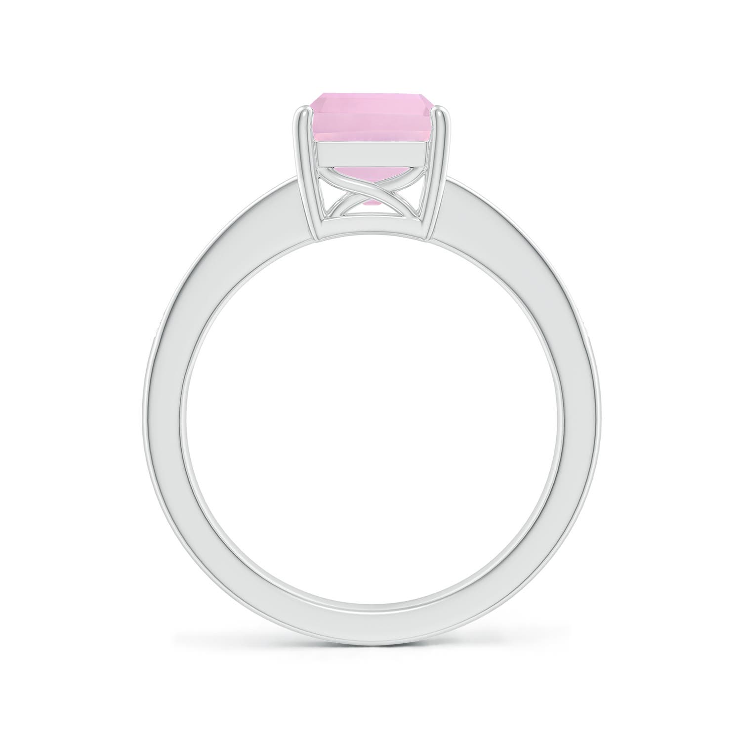 AAAA - Rose Quartz / 2.34 CT / 14 KT White Gold