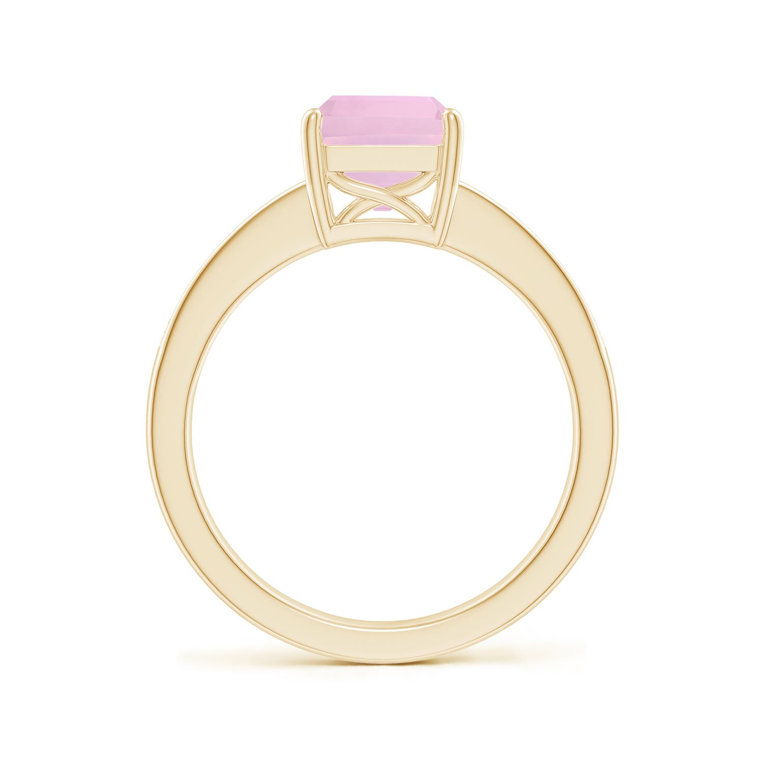 AAAA - Rose Quartz / 2.34 CT / 14 KT Yellow Gold