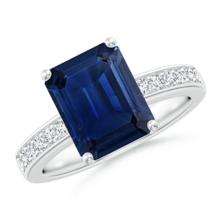 Emerald Cut AAA Blue Sapphire