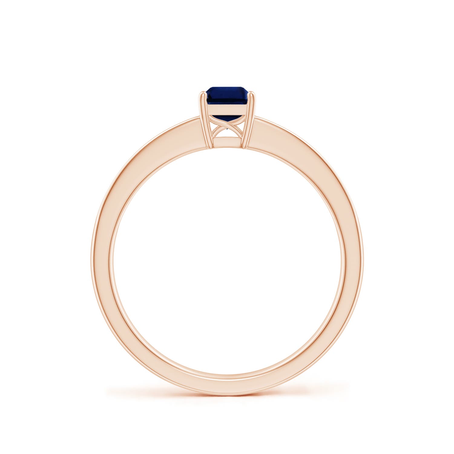 AAA - Blue Sapphire / 0.76 CT / 14 KT Rose Gold