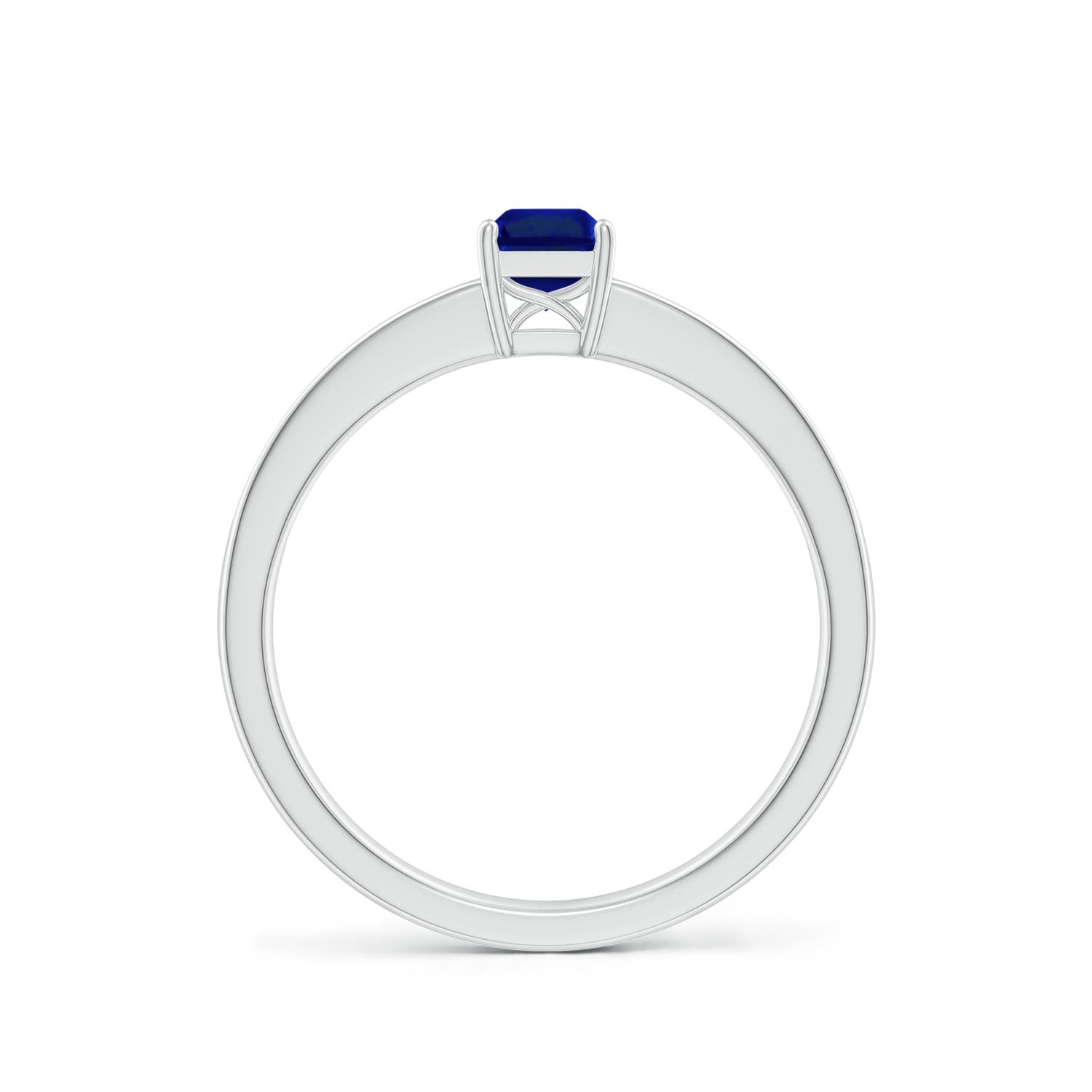 AAAA - Blue Sapphire / 0.76 CT / 14 KT White Gold