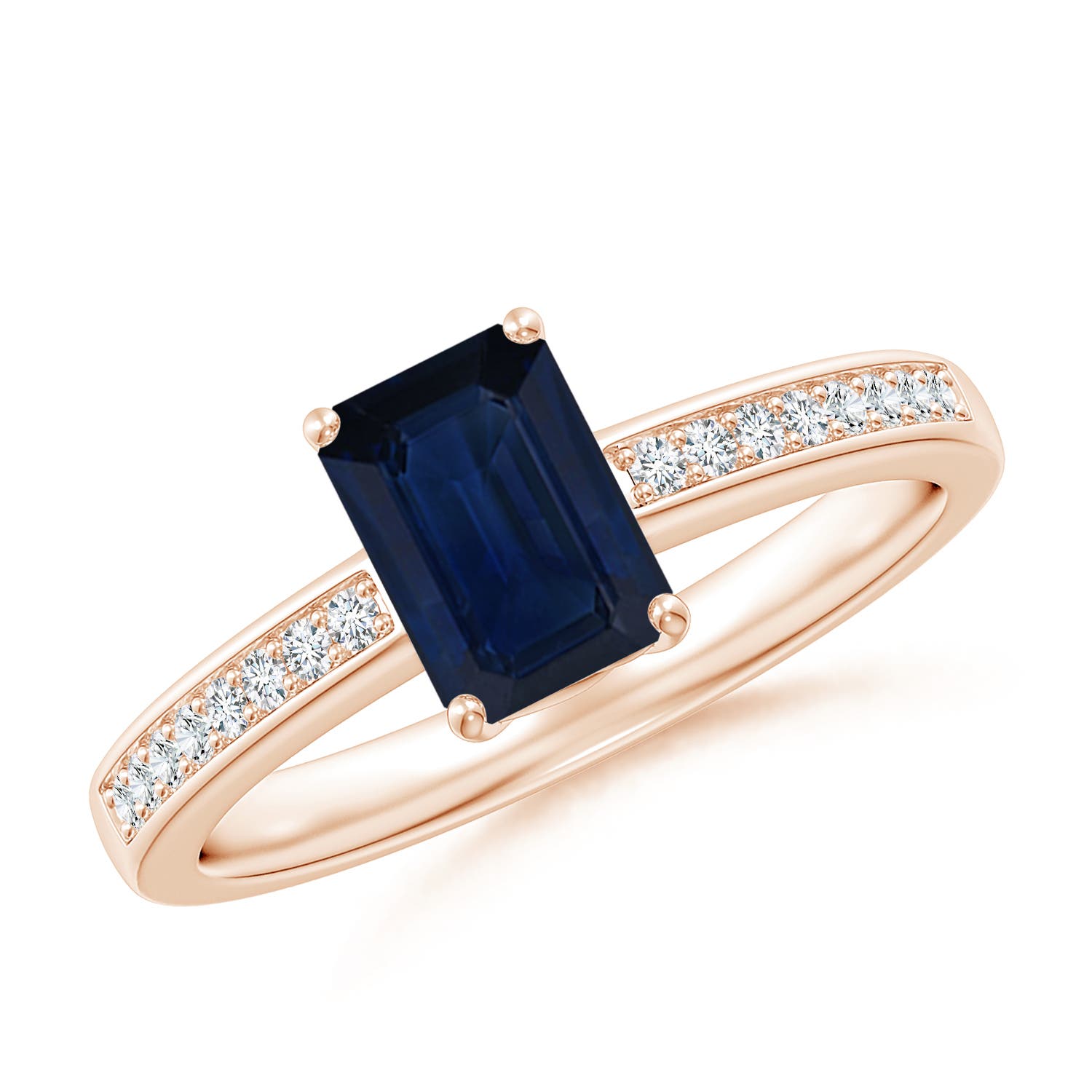 AA - Blue Sapphire / 1.18 CT / 14 KT Rose Gold