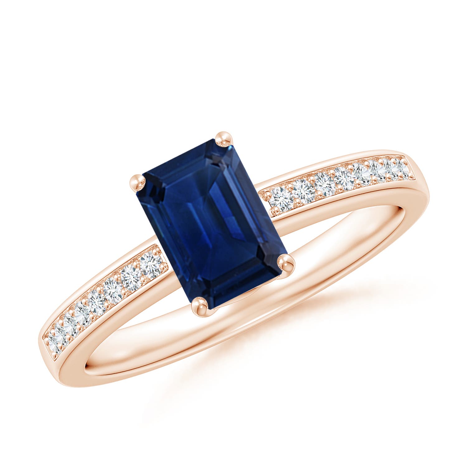 AAA - Blue Sapphire / 1.18 CT / 14 KT Rose Gold