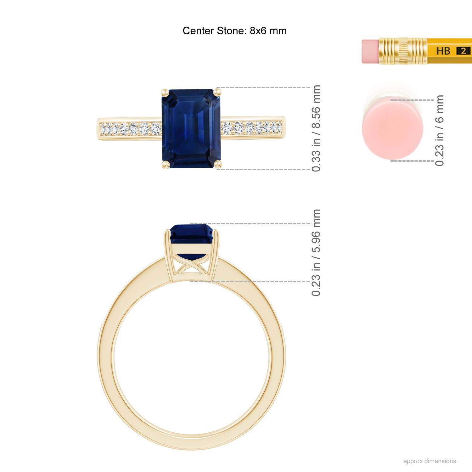 AAA - Blue Sapphire / 1.79 CT / 14 KT Yellow Gold