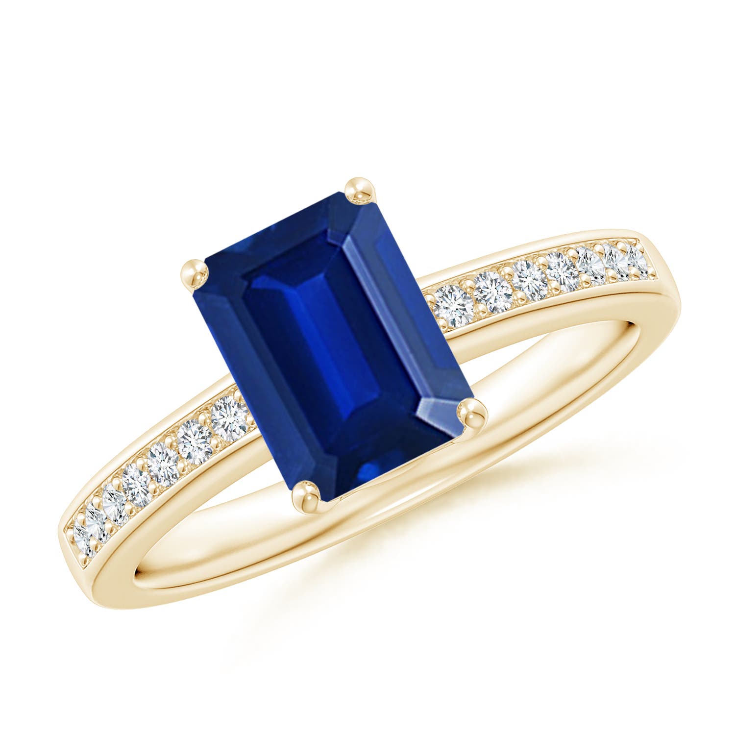 AAAA - Blue Sapphire / 1.79 CT / 14 KT Yellow Gold