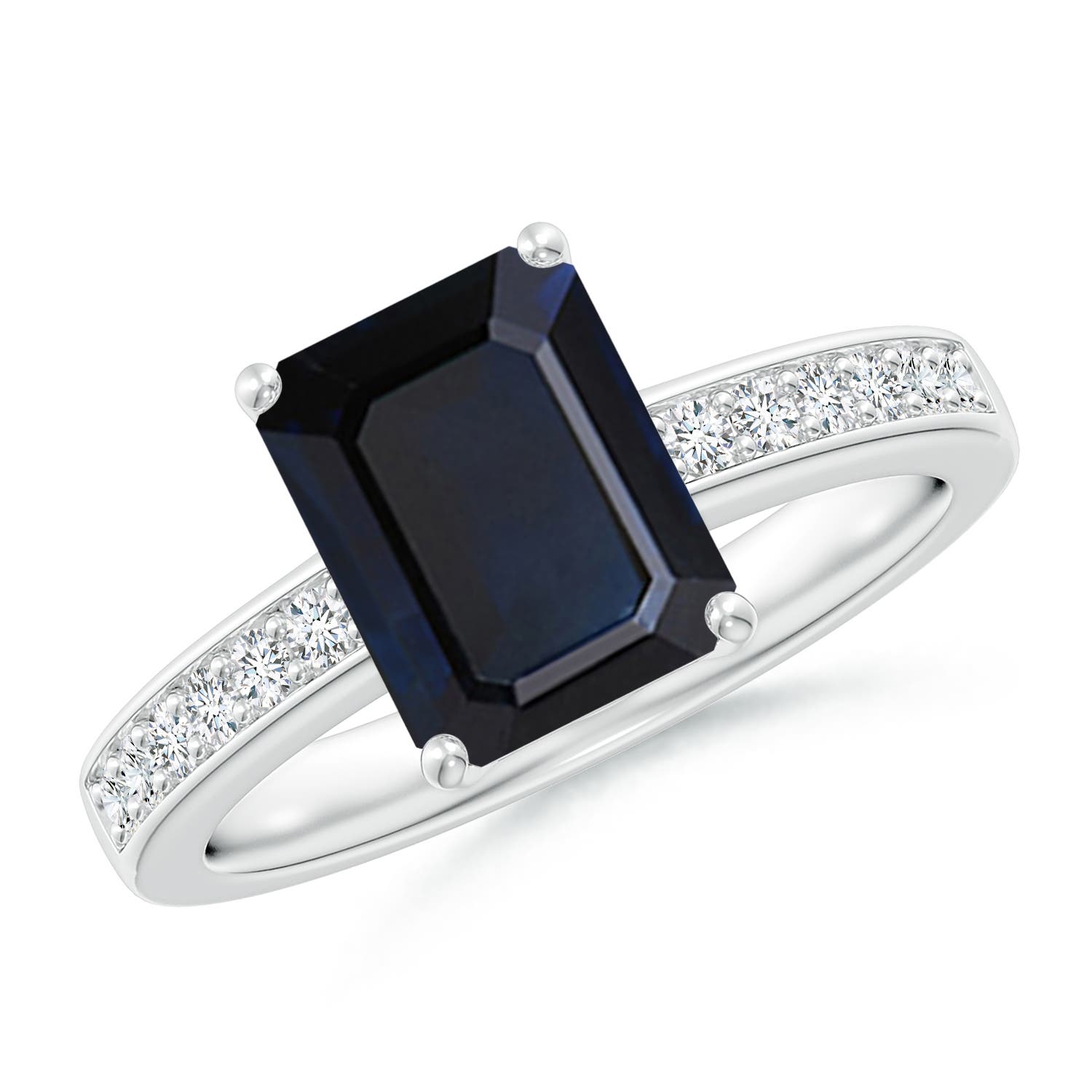 A - Blue Sapphire / 2.59 CT / 14 KT White Gold