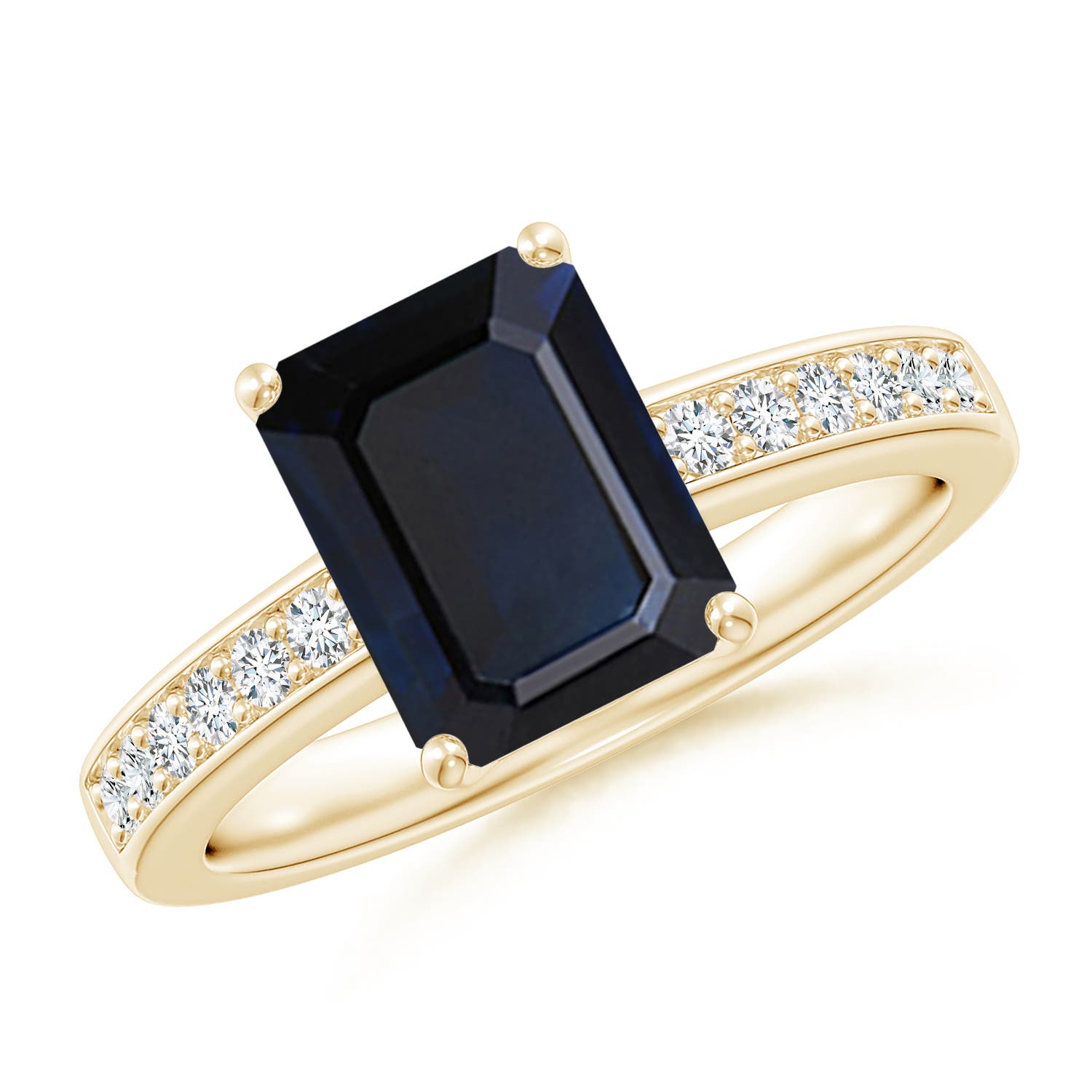 A - Blue Sapphire / 2.59 CT / 14 KT Yellow Gold