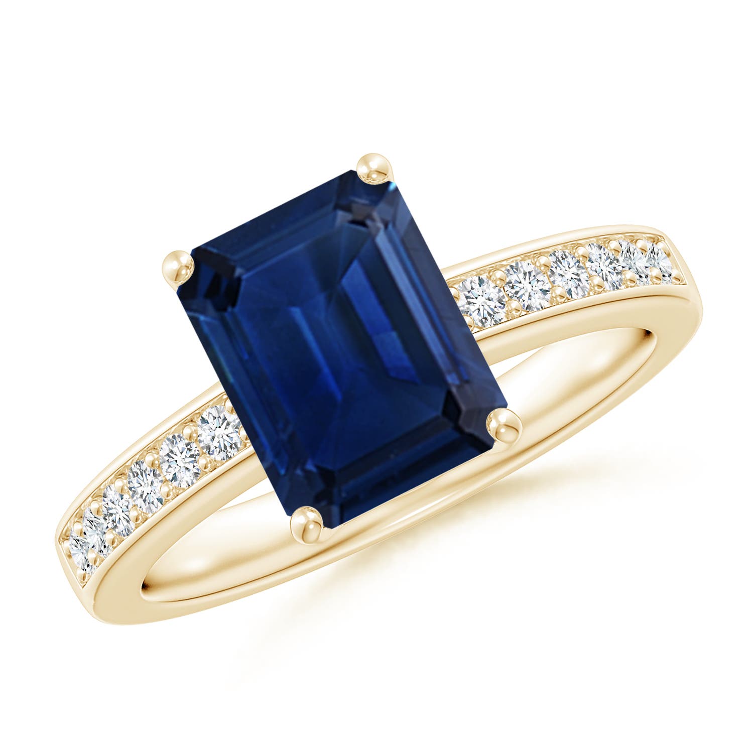 AAA - Blue Sapphire / 2.59 CT / 14 KT Yellow Gold