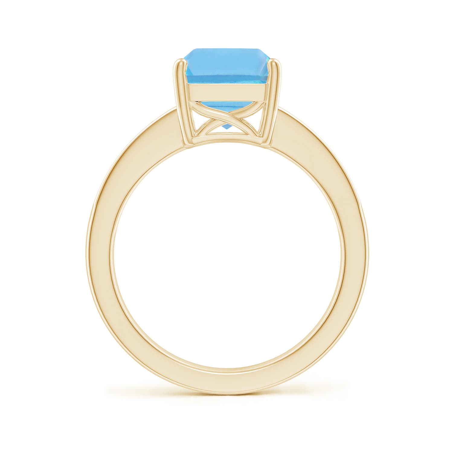 A - Swiss Blue Topaz / 4.17 CT / 14 KT Yellow Gold