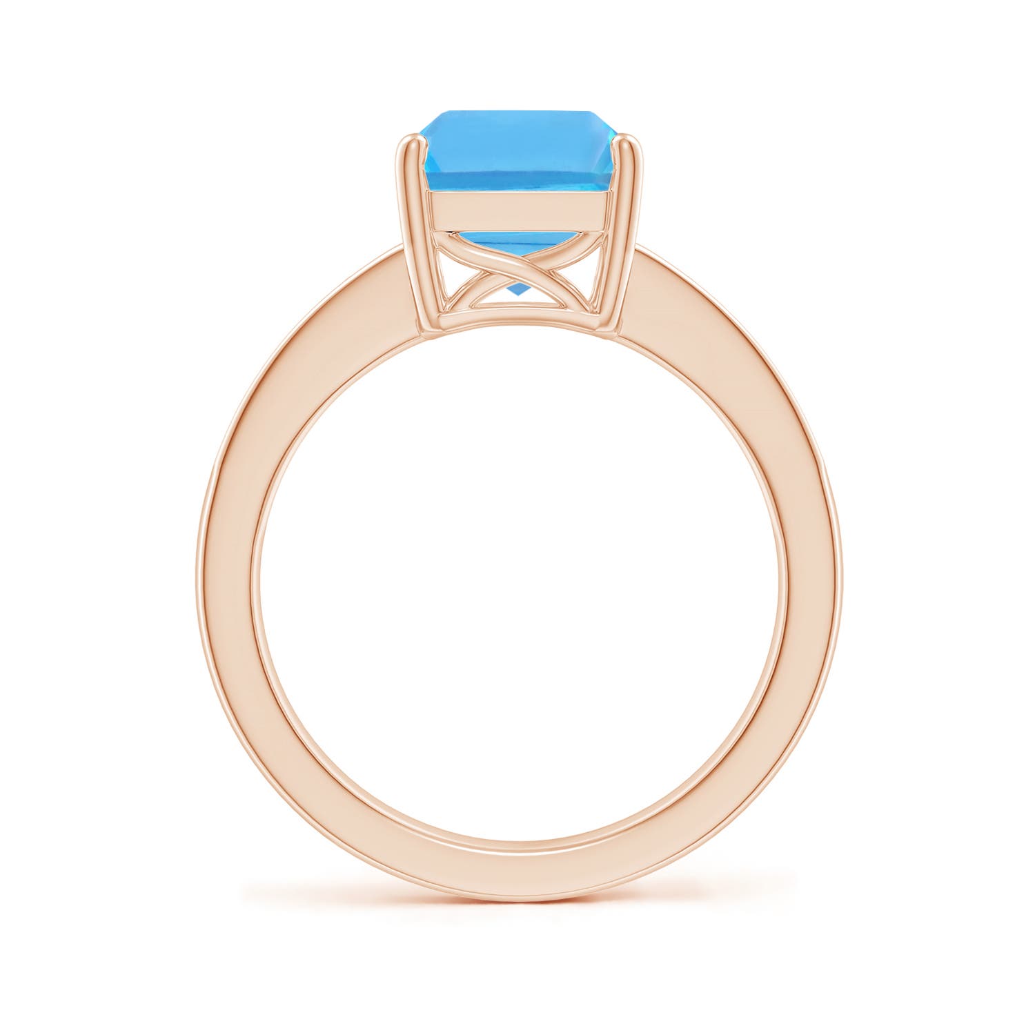 AA - Swiss Blue Topaz / 4.17 CT / 14 KT Rose Gold