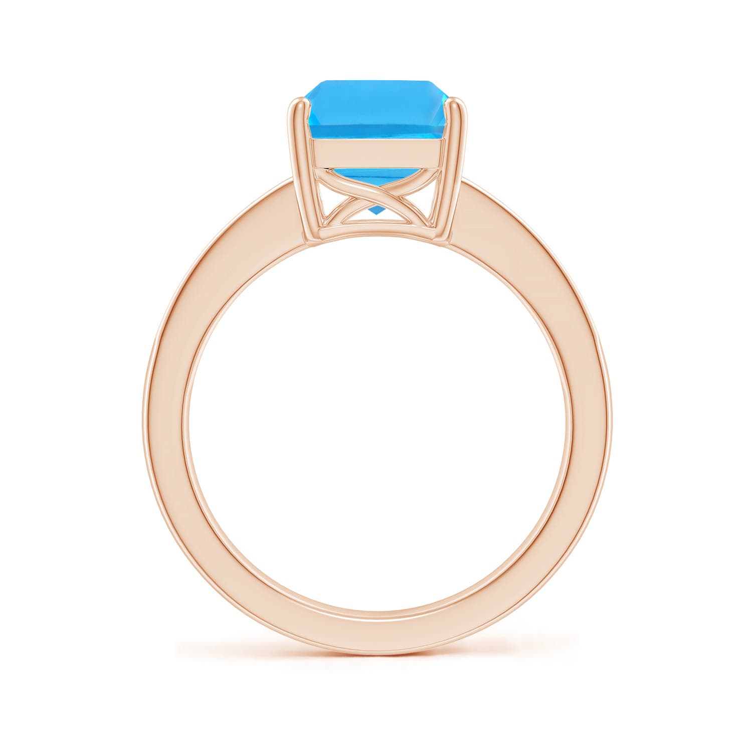 AAA - Swiss Blue Topaz / 4.17 CT / 14 KT Rose Gold