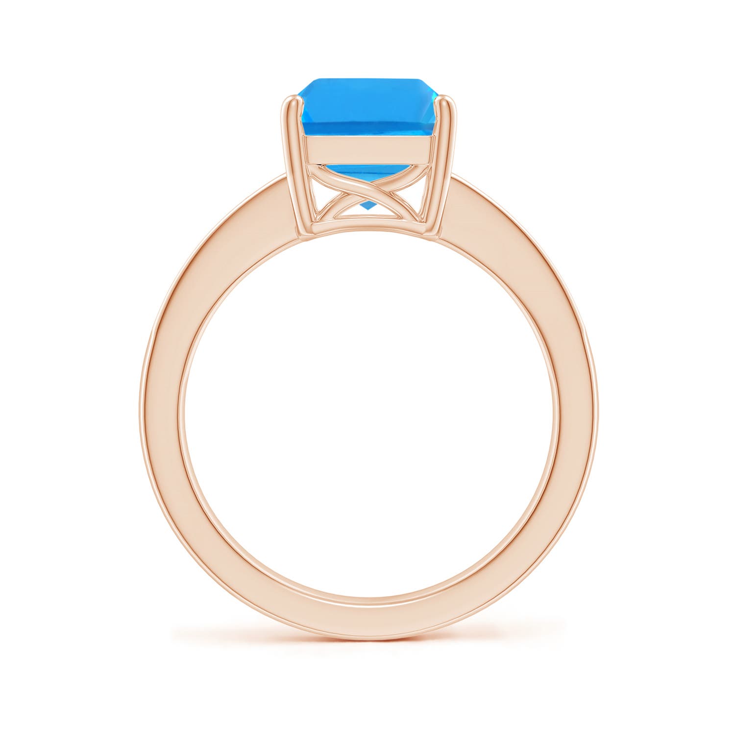 AAAA - Swiss Blue Topaz / 4.17 CT / 14 KT Rose Gold