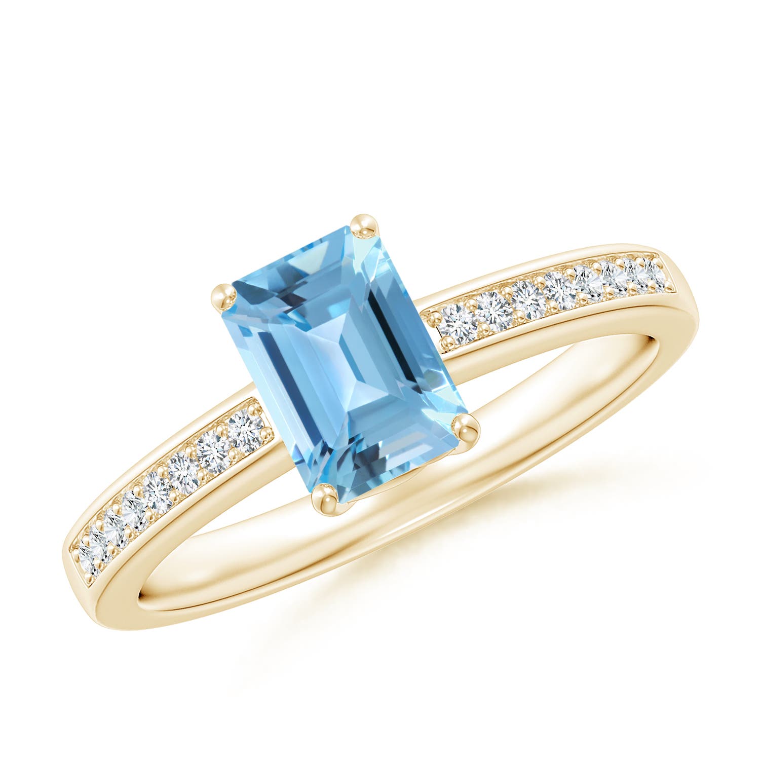 A - Swiss Blue Topaz / 1.33 CT / 14 KT Yellow Gold