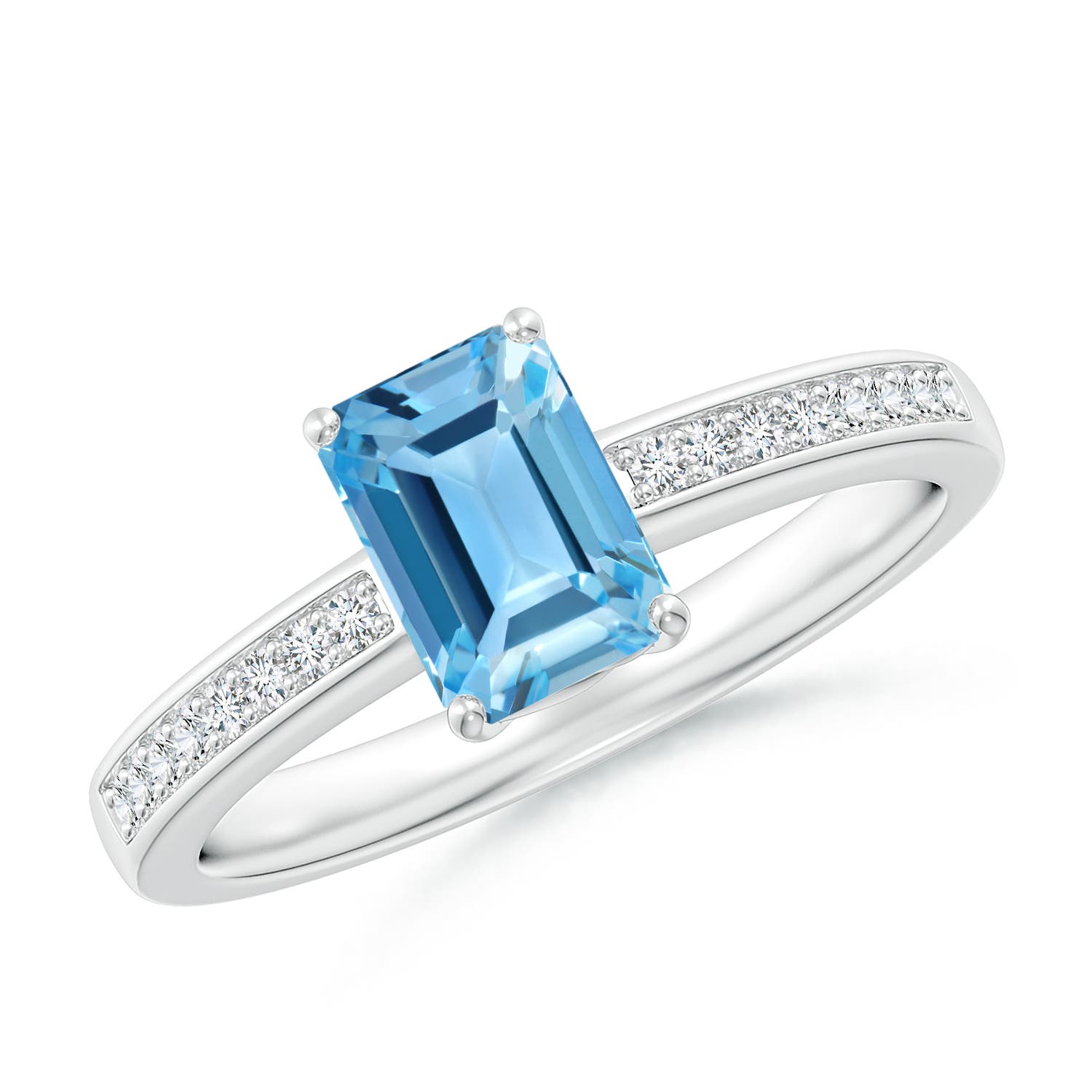 AA - Swiss Blue Topaz / 1.33 CT / 14 KT White Gold