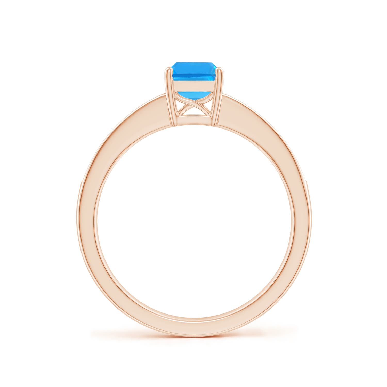 AAAA - Swiss Blue Topaz / 1.33 CT / 14 KT Rose Gold