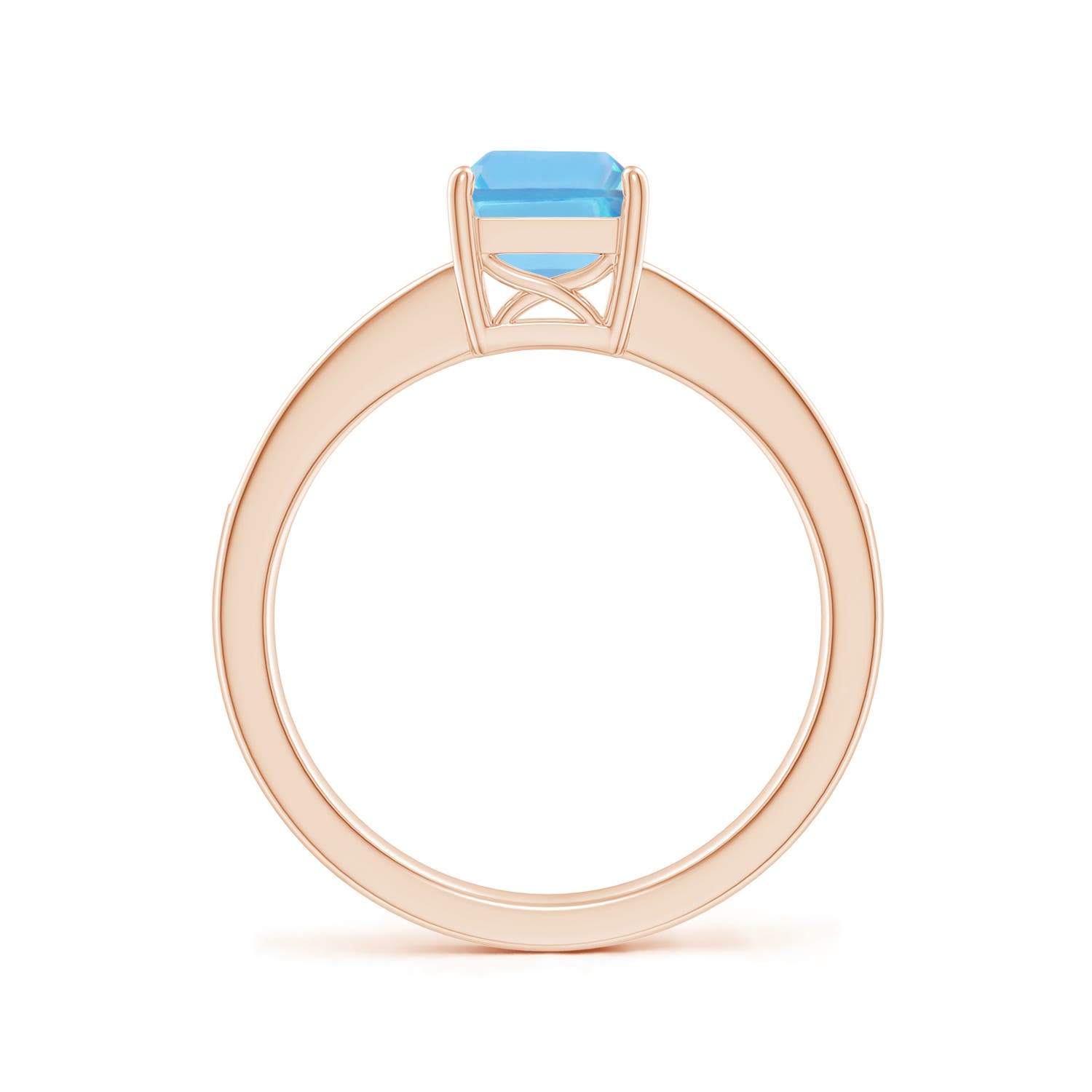 A - Swiss Blue Topaz / 2.09 CT / 14 KT Rose Gold