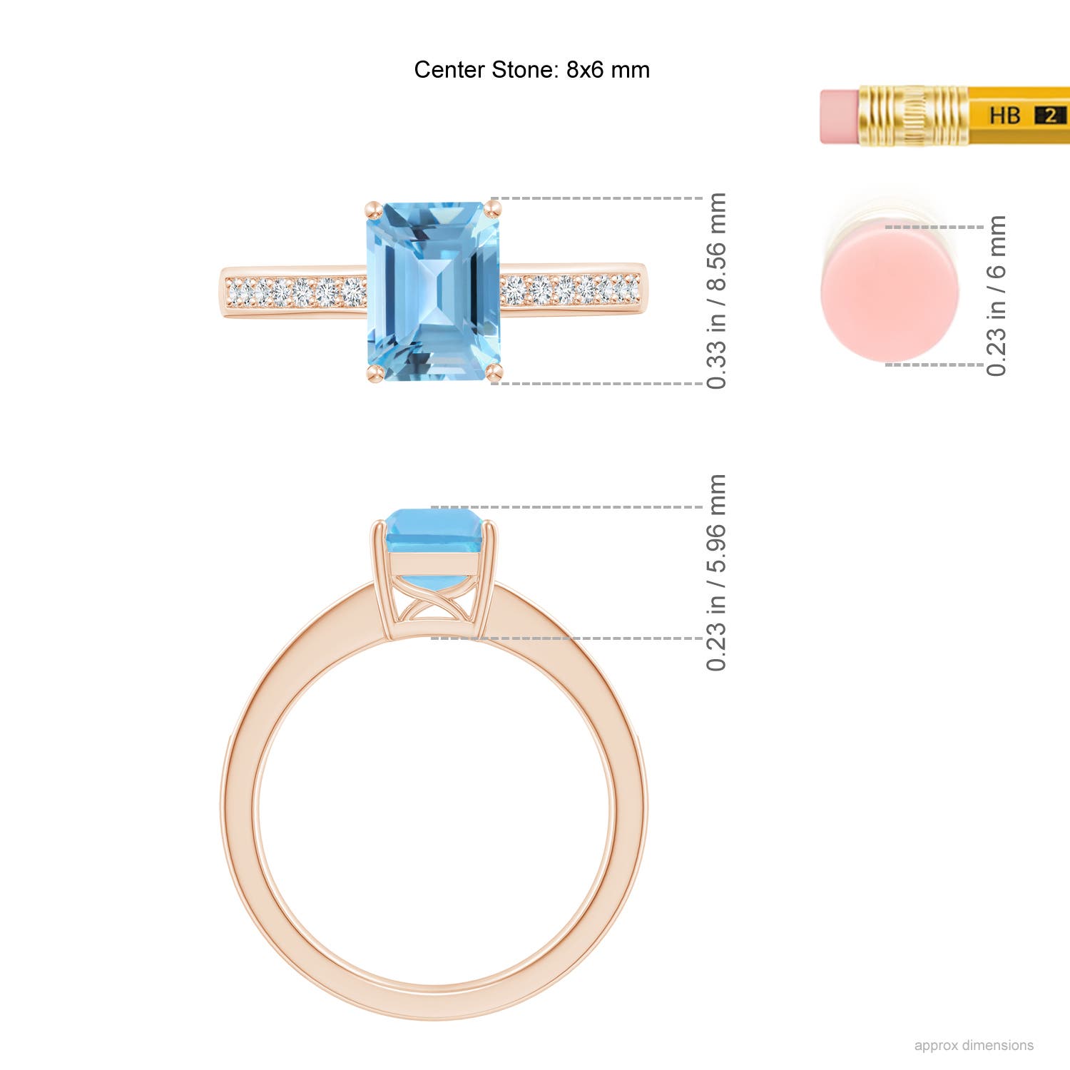 A - Swiss Blue Topaz / 2.09 CT / 14 KT Rose Gold