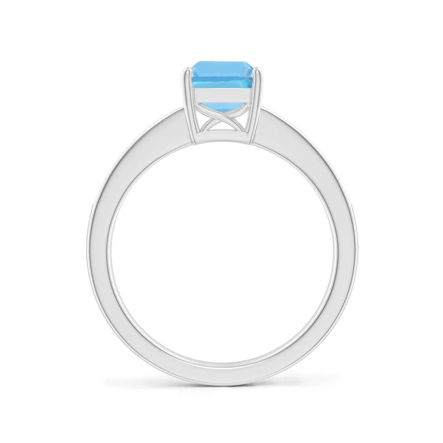 A - Swiss Blue Topaz / 2.09 CT / 14 KT White Gold