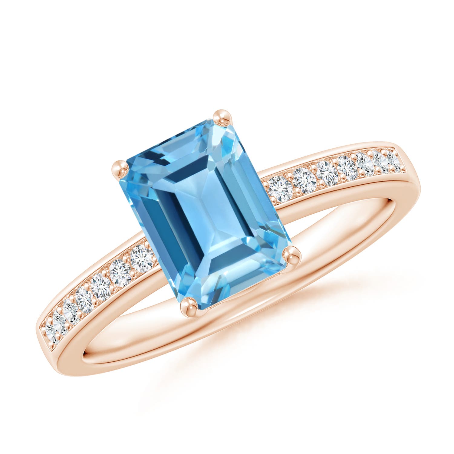 AA - Swiss Blue Topaz / 2.09 CT / 14 KT Rose Gold