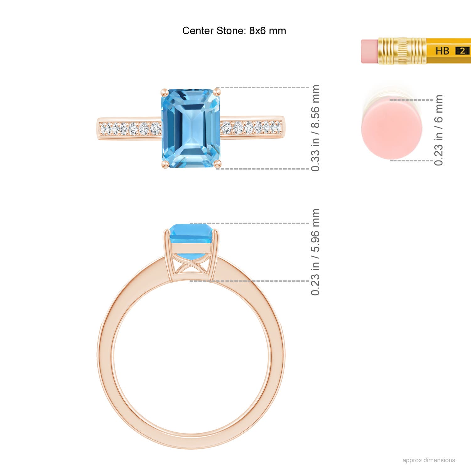 AA - Swiss Blue Topaz / 2.09 CT / 14 KT Rose Gold