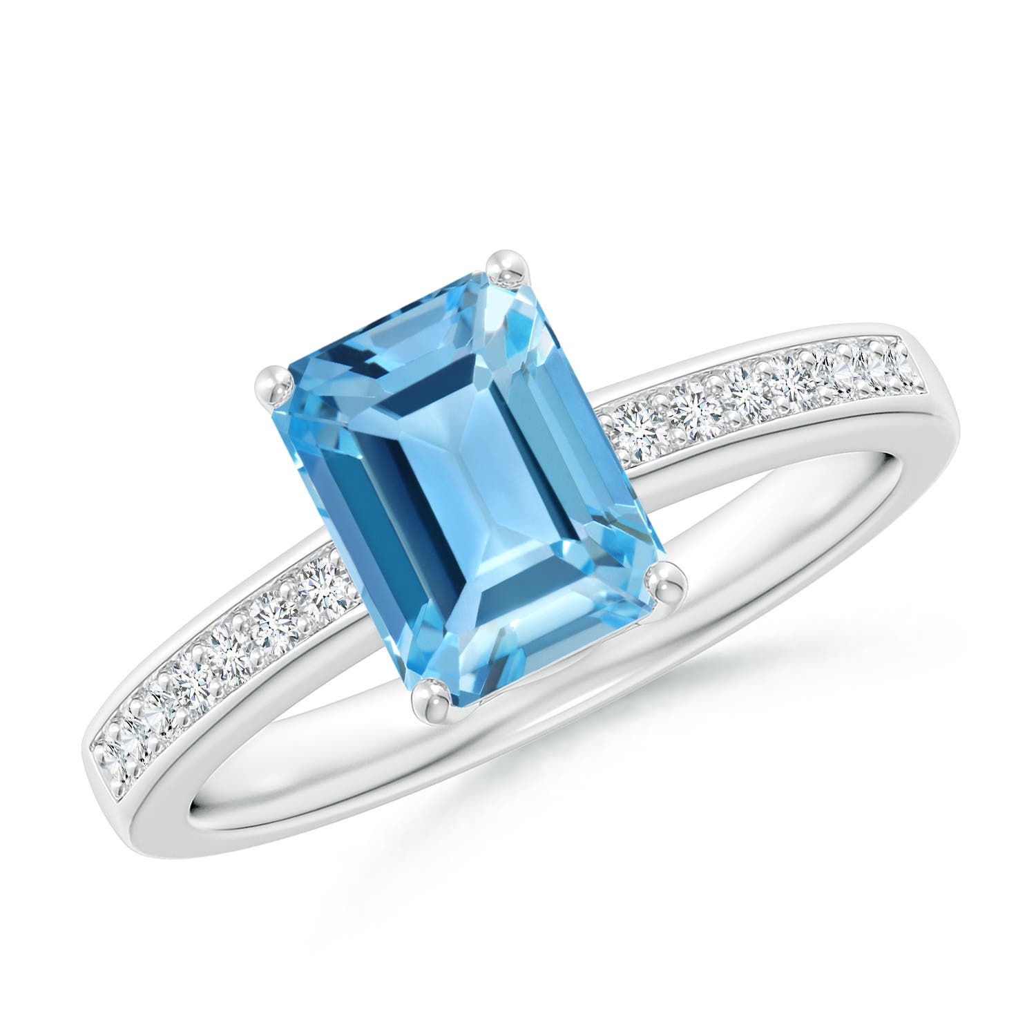 AA - Swiss Blue Topaz / 2.09 CT / 14 KT White Gold