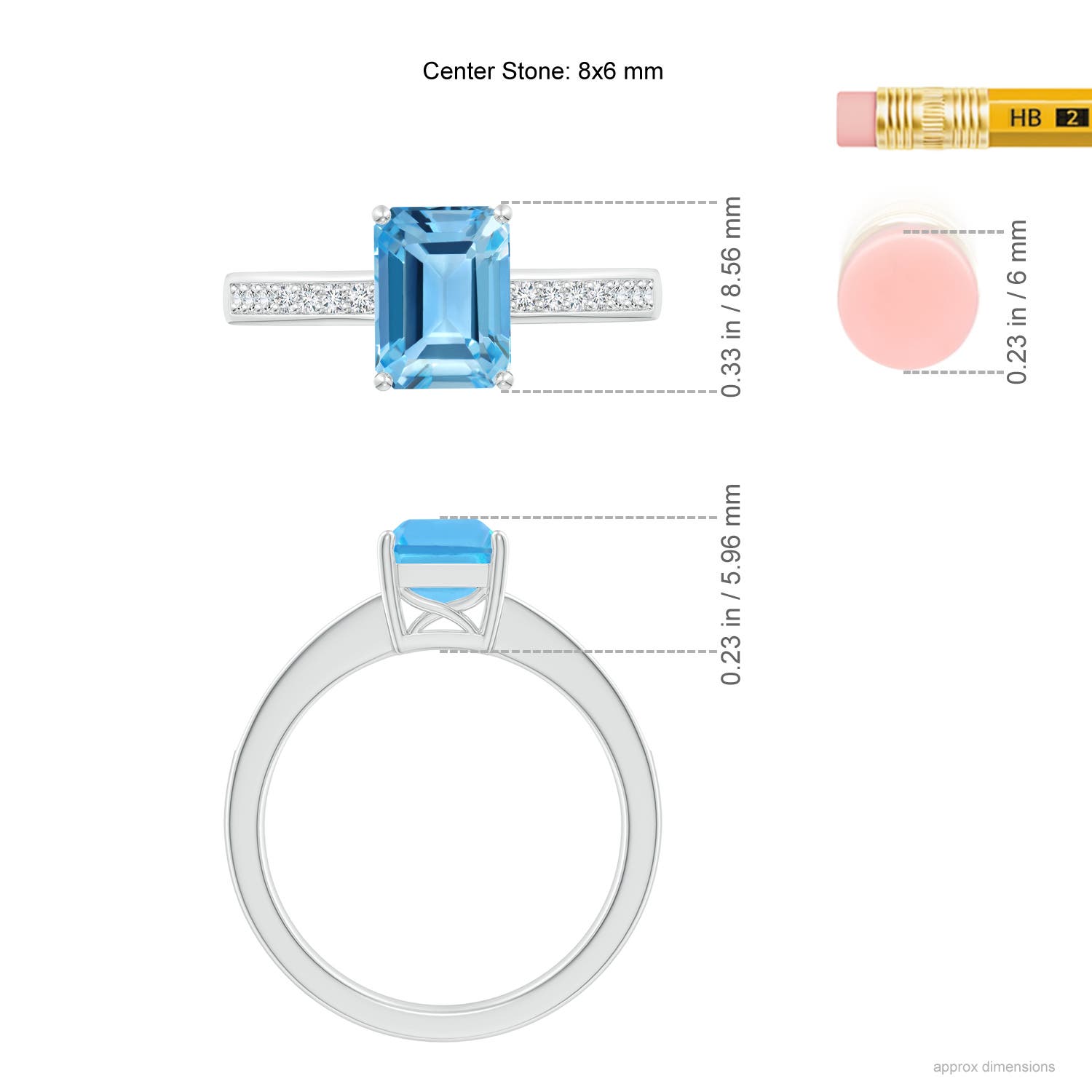 AA - Swiss Blue Topaz / 2.09 CT / 14 KT White Gold