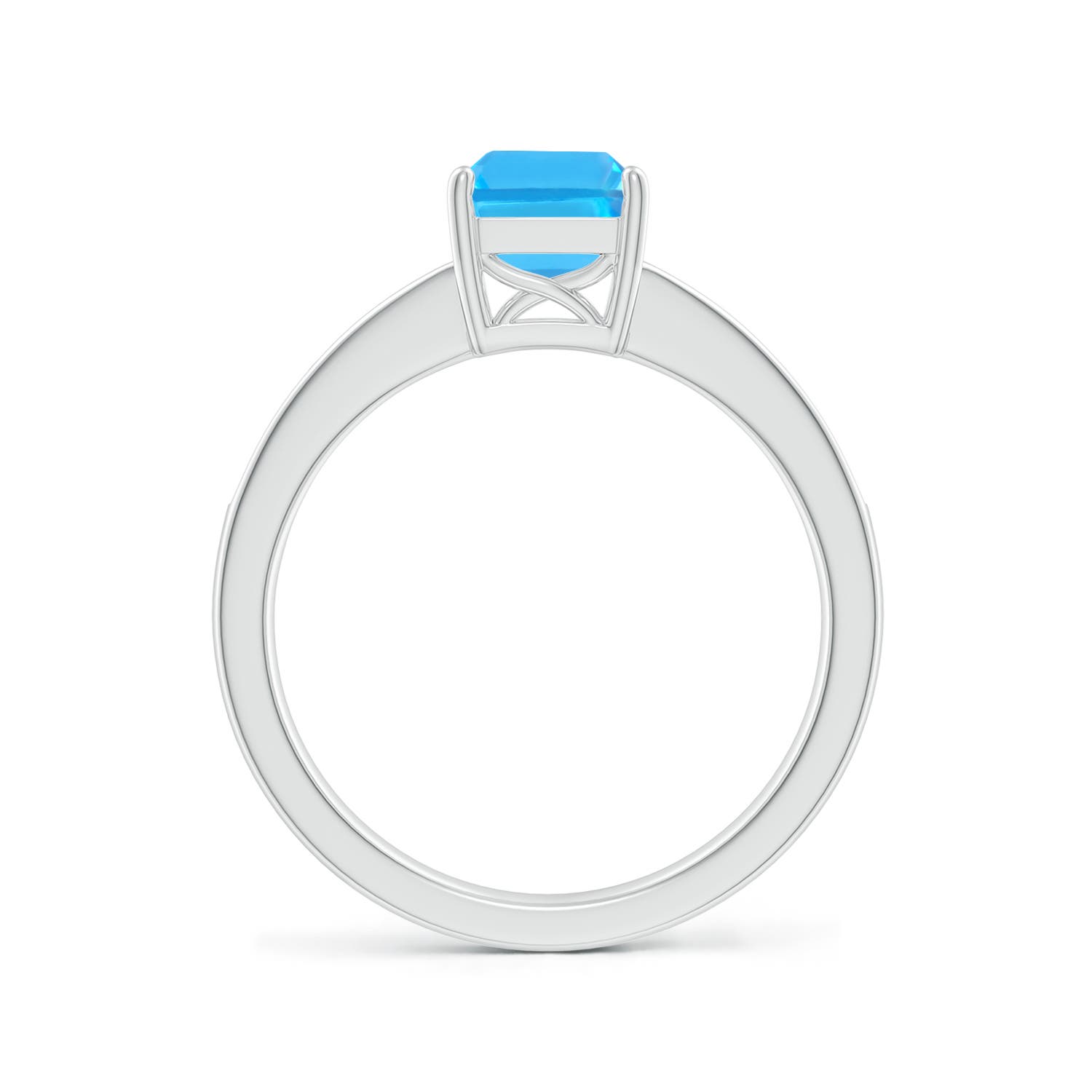 AAA - Swiss Blue Topaz / 2.09 CT / 14 KT White Gold