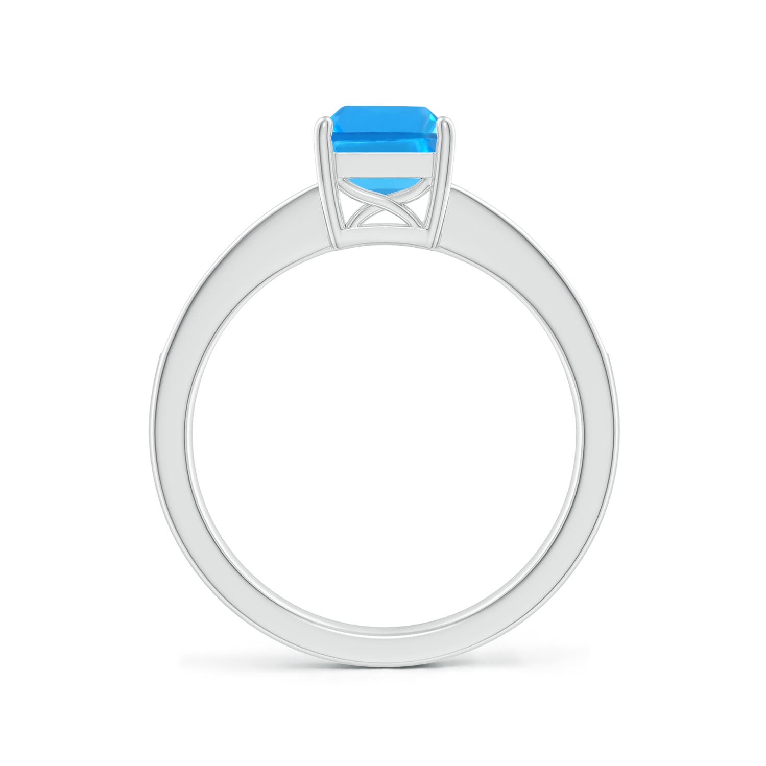 AAAA - Swiss Blue Topaz / 2.09 CT / 14 KT White Gold